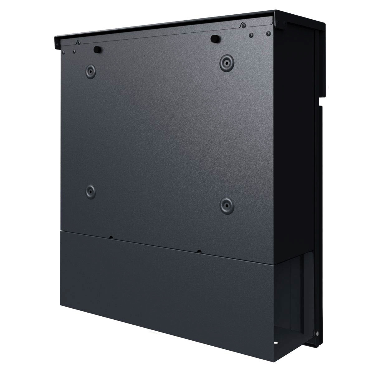KANT Edition letterbox with newspaper compartment - Elegance 2 design - RAL 9005 jet black KANT Edition letterbox with newspaper compartment - Elegance 2 design - RAL 9005 jet black