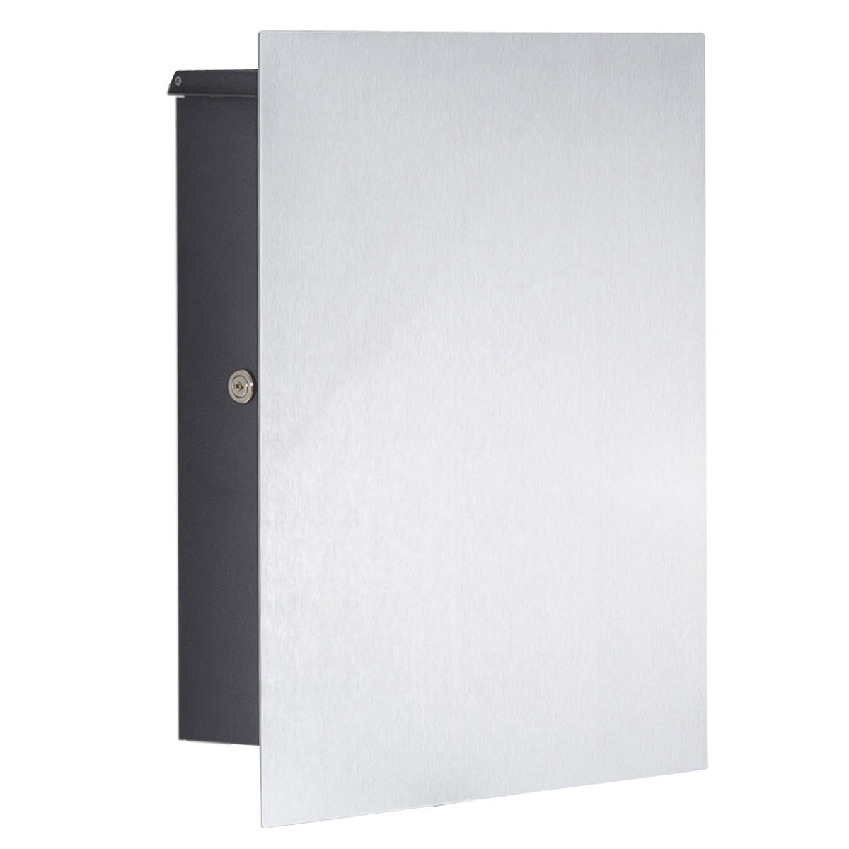 522d9cf75f689eb3c5d76d8d476f9706f8614245 Design letterbox SCHILLER MEDIUM VA7016 - stainless steel V2A, polished & RAL 7016 anthracite grey