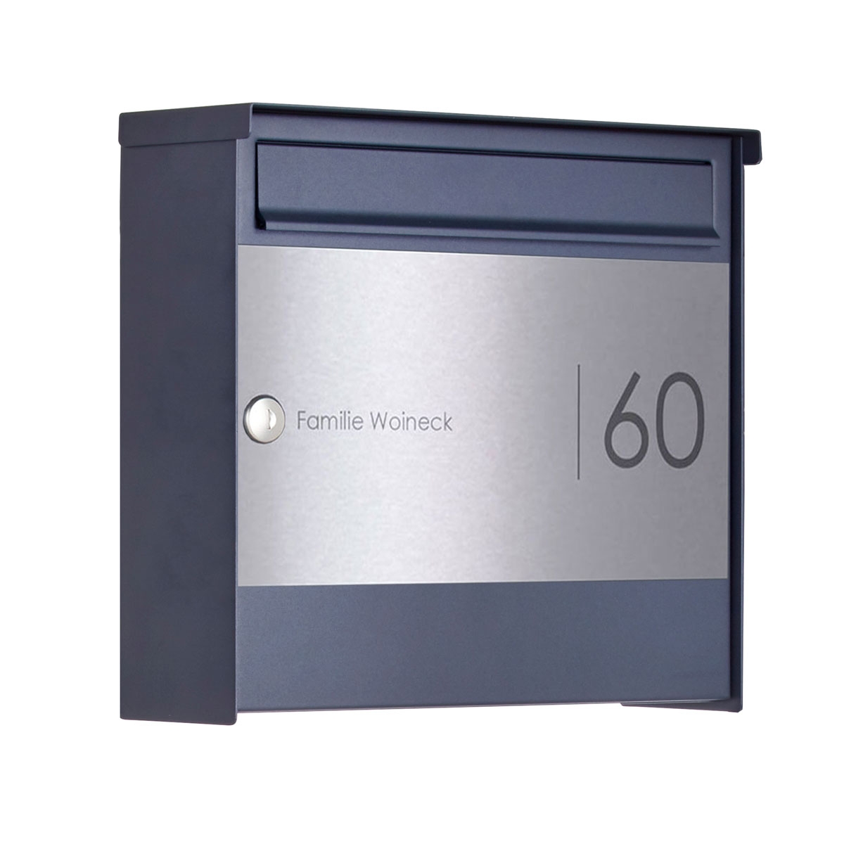 a21204d89f039d80a6f2fe4f2711c8078e4fe707 Briefkastenblende AVANTGARDE für BASIC 355x330 - selbstklebend - 345x182 - Edelstahl geschliffen