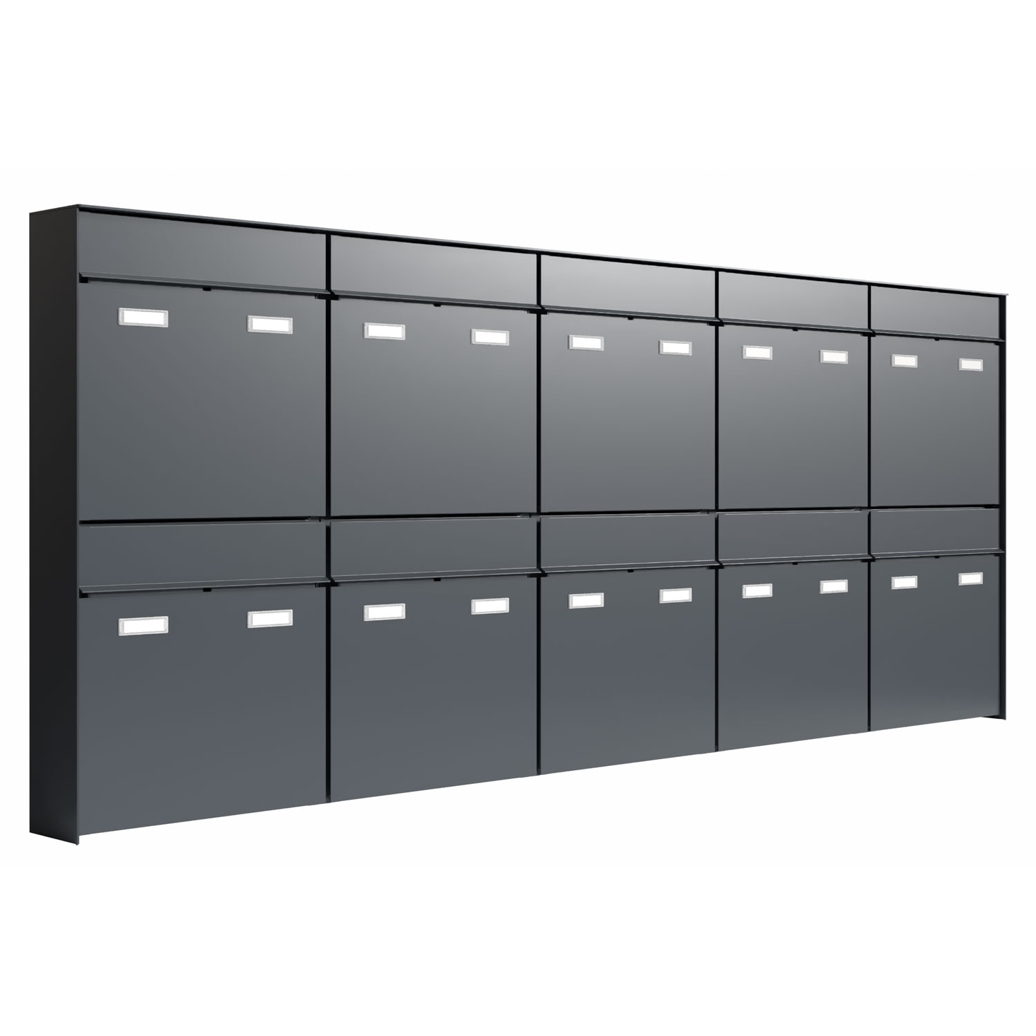 10er 5x2 Design Aufputz Briefkastenanlage GOETHE AP - RAL nach Wahl