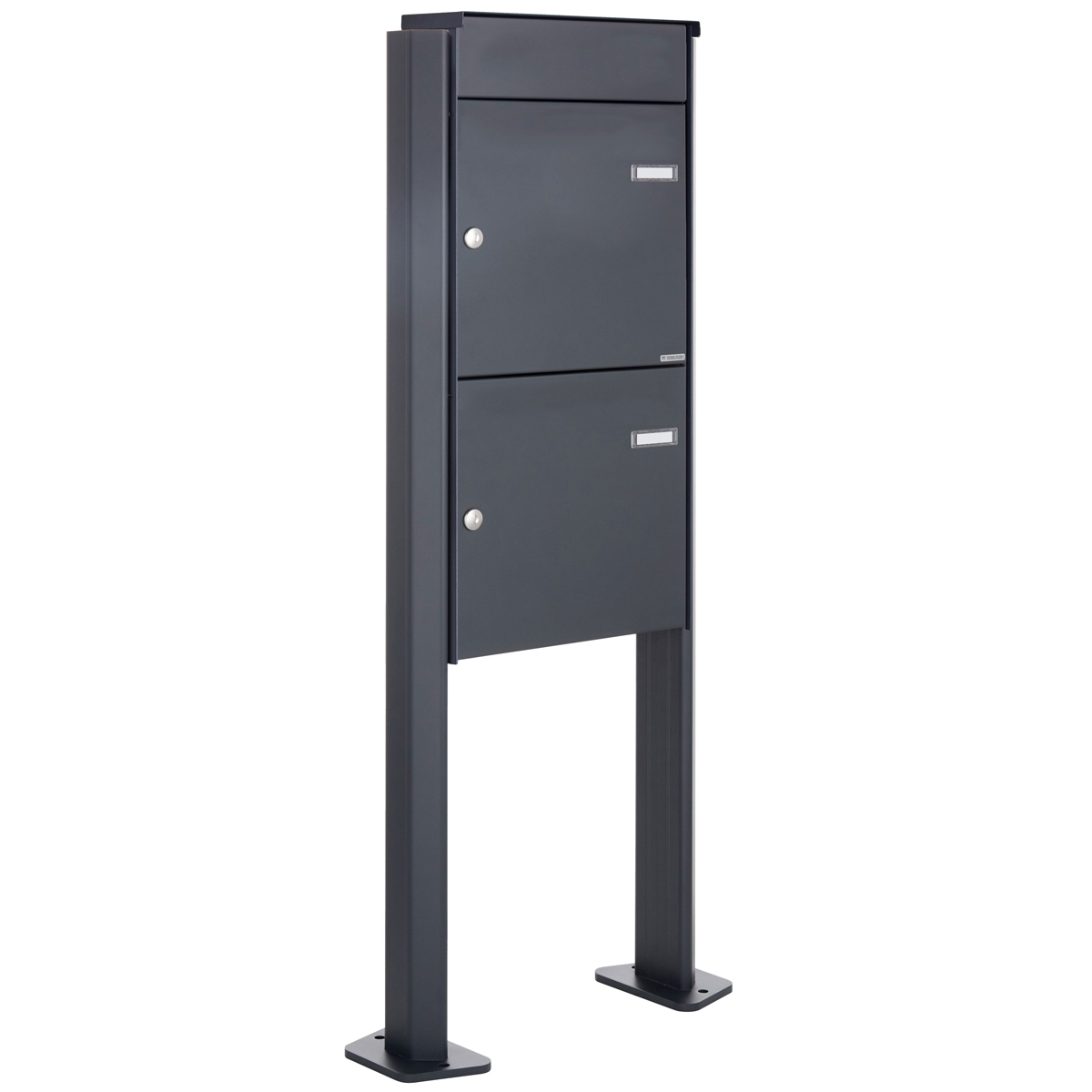 2er Zaunbriefkasten Design BASIC Plus 380XZ ST-T mit Klingelkasten - RAL nach Wahl 2er Zaunbriefkasten Design BASIC Plus 380XZ ST-T mit Klingelkasten - RAL nach Wahl