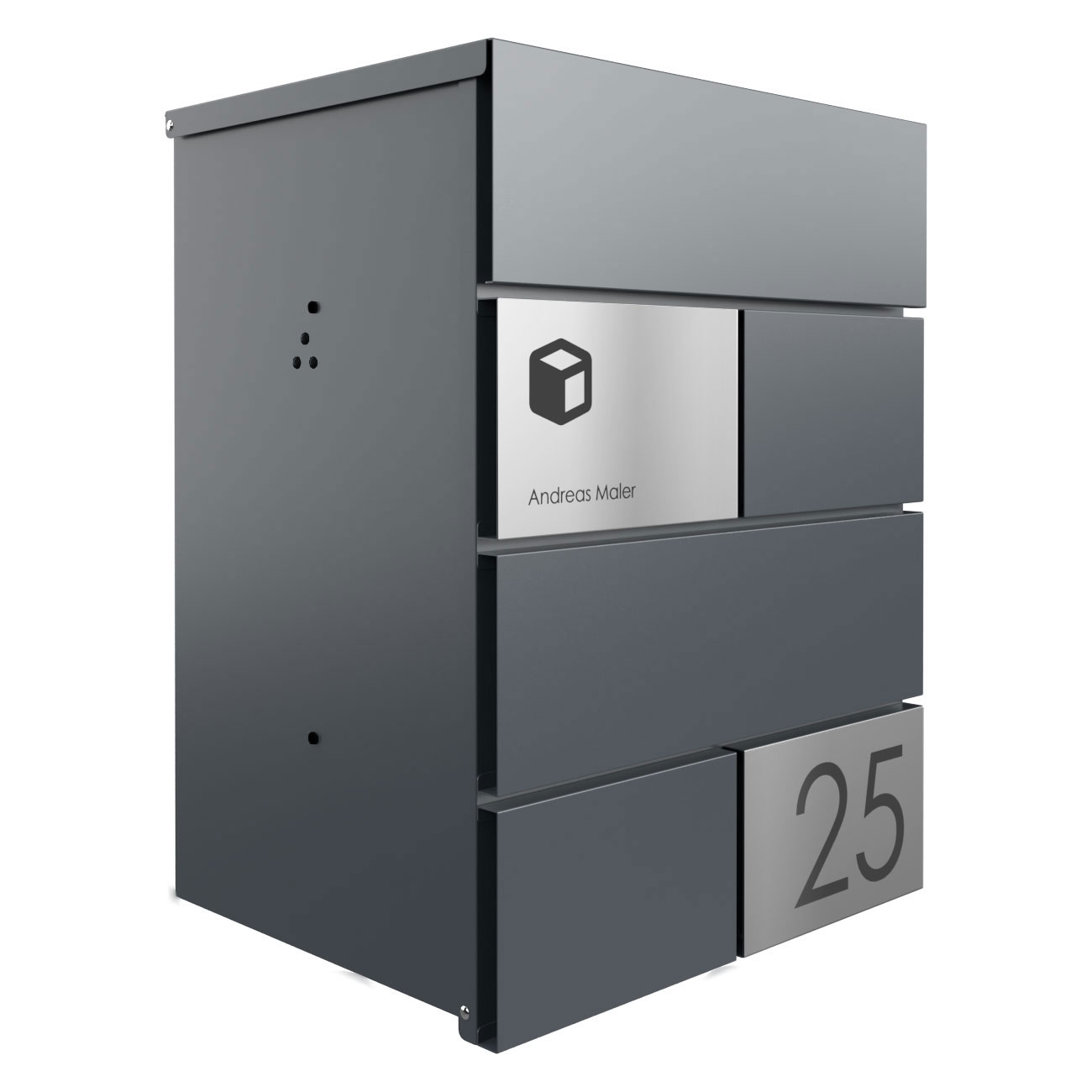 Surface-mounted parcel box KANT Edition - Design Elegance 3 - RAL 7016 anthracite grey