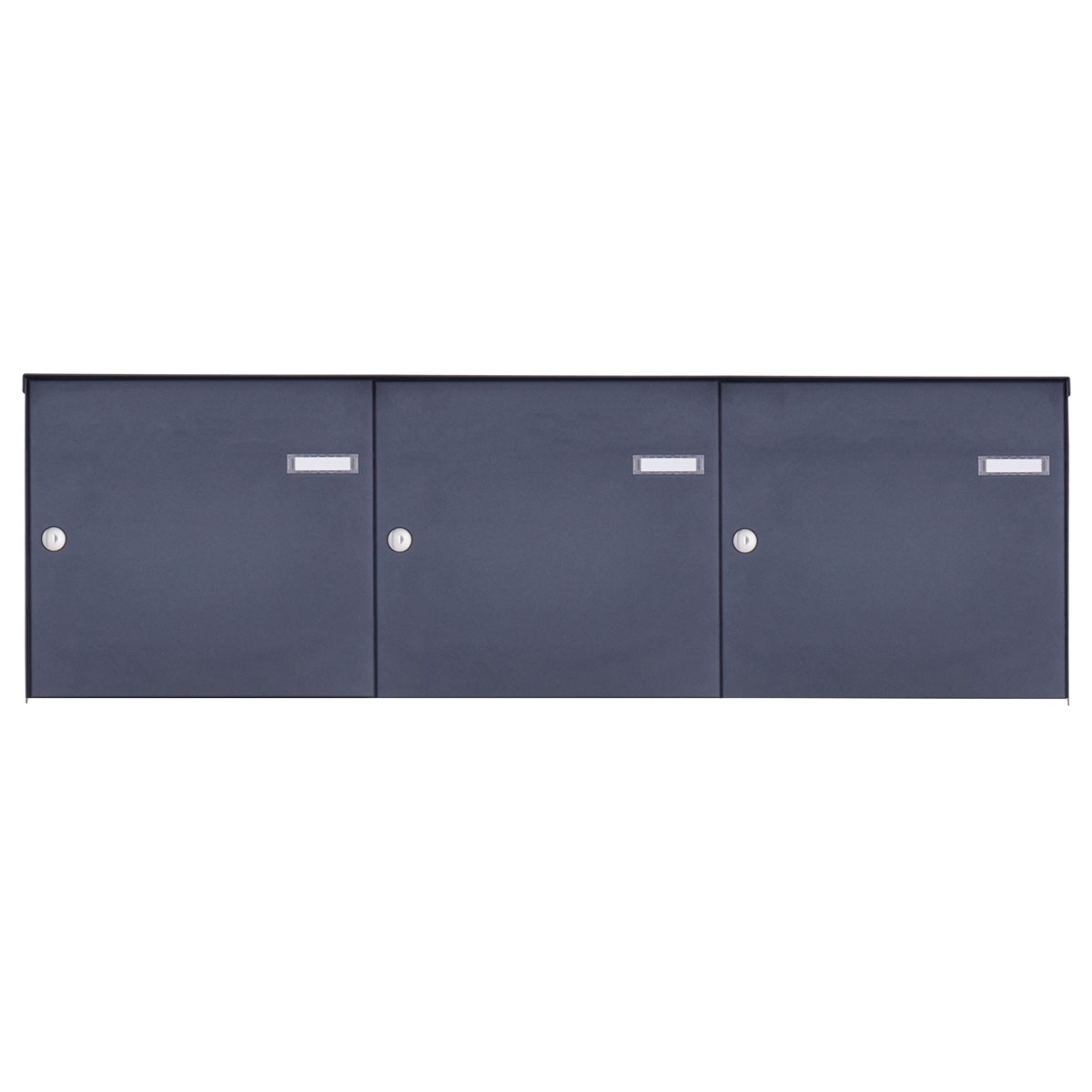 3er 3x1 stainless steel fence letterbox BASIC Plus 382XZ - RAL of your choice - removal from the rear 3er 3x1 stainless steel fence letterbox BASIC Plus 382XZ - RAL of your choice - removal from the rear