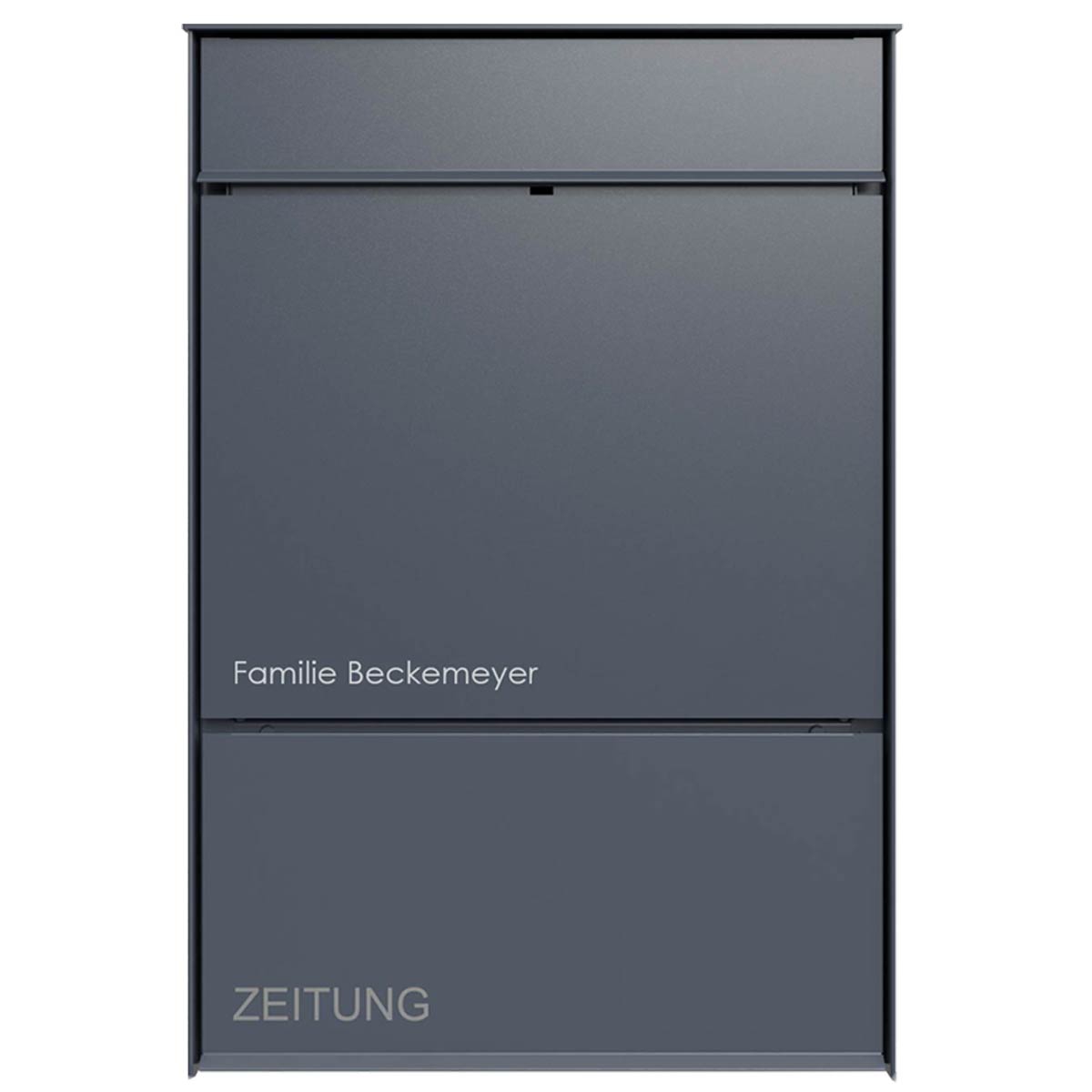 Design surface-mounted letterbox GOETHE AP with newspaper compartment - RAL of your choice