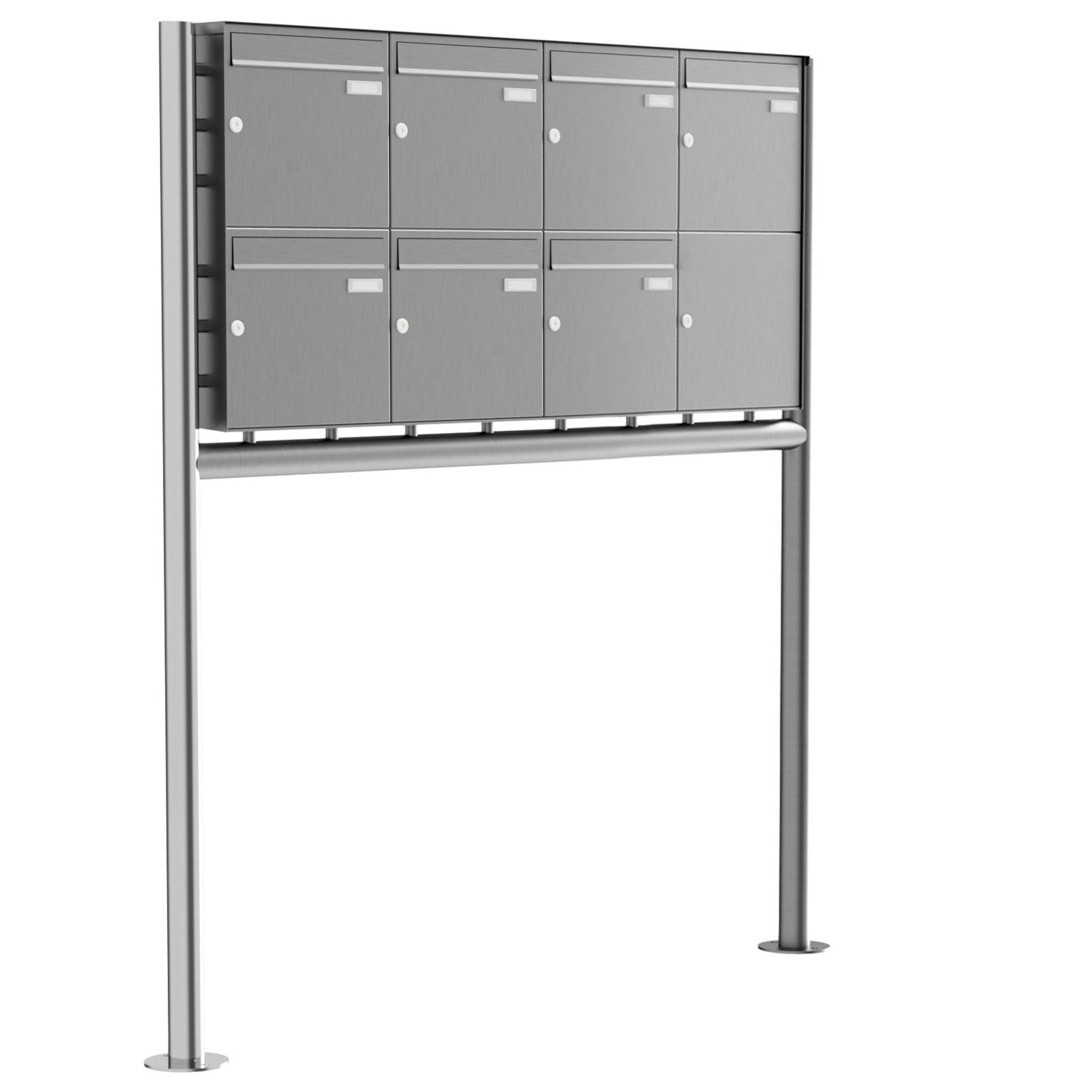 7er 2x4 stainless steel letterbox Design BASIC Plus 381X ST-R - stainless steel V2A polished 7er 2x4 stainless steel letterbox Design BASIC Plus 381X ST-R - stainless steel V2A polished