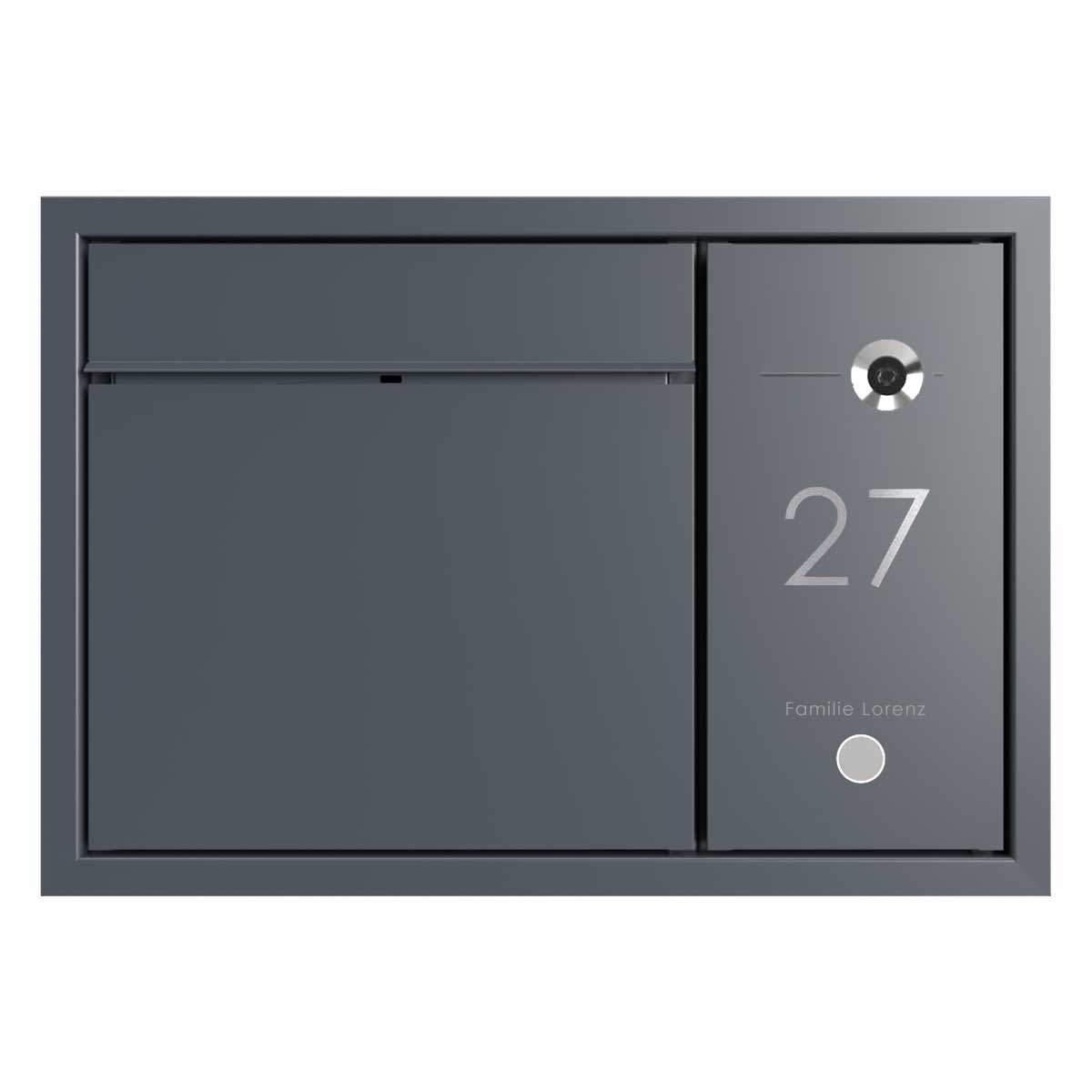Design Unterputz Briefkasten GOETHE UP - RAL nach Wahl - COMELIT Switch seitlich - VIDEO Komplettset Wifi Design Unterputz Briefkasten GOETHE UP - RAL nach Wahl - COMELIT Switch seitlich - VIDEO Komplettset Wifi