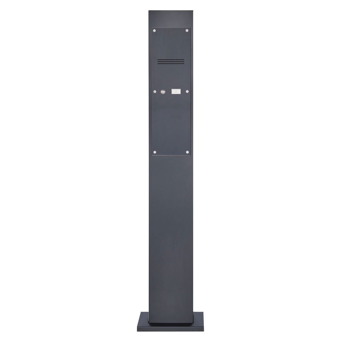9e39b685328e24a551e22c31315829bd42e16279 Doorbell pedestal designer - stainless steel V2A powder-coated - 1 party - INDIVIDUAL