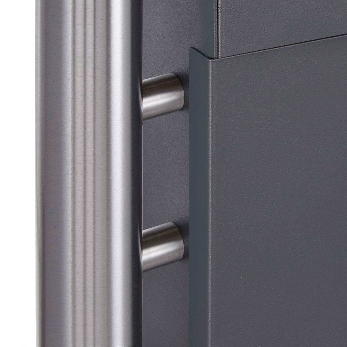 6c14dfcf91c6118d1c597de6da79ab7a14bc0171 BRENTANO® ST-R buzón de diseño con pedestal - diseño Elegance 3 - gris antracita RAL 7016