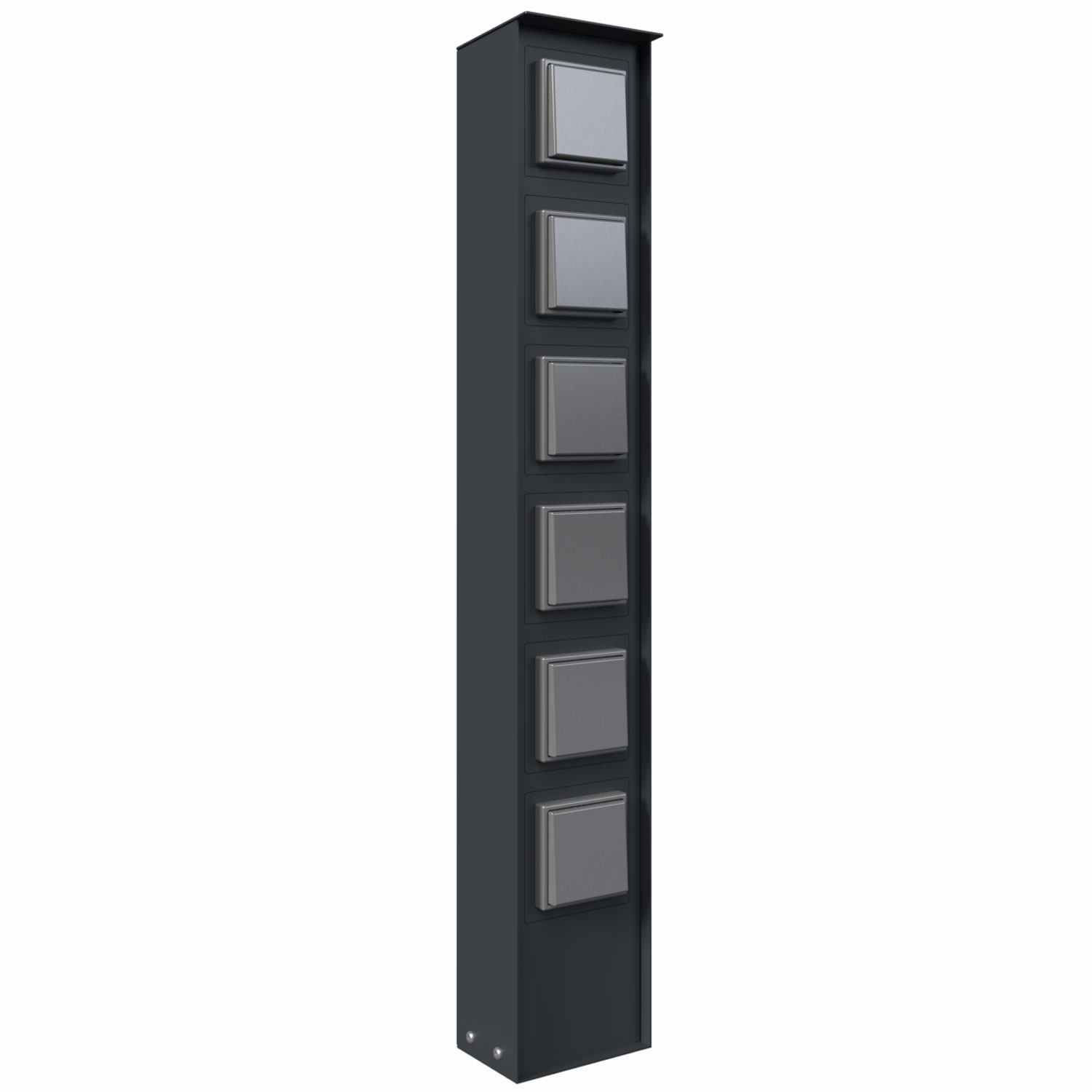 Modular socket outlet pillar ORDO for free-standing installation - 811 mm - RAL 7016 anthracite grey