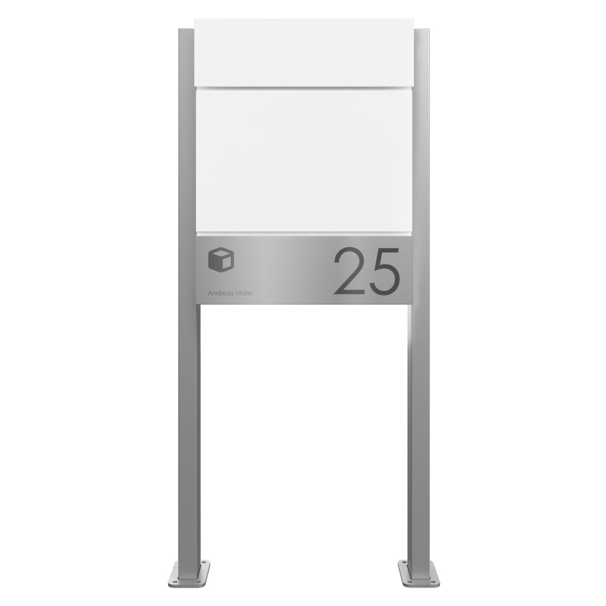 Freestanding parcel box KANT Edition ST-Q - Design Elegance 4 - RAL 9016 traffic white Freestanding parcel box KANT Edition ST-Q - Design Elegance 4 - RAL 9016 traffic white