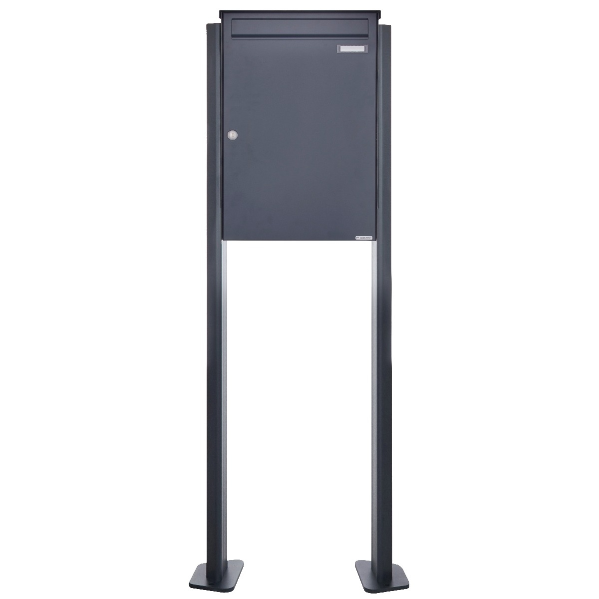 Großraumbriefkasten freistehend Design BASIC 380BP-550 ST-T - RAL 7016 Anthrazit-Grau Großraumbriefkasten freistehend Design BASIC 380BP-550 ST-T - RAL 7016 Anthrazit-Grau