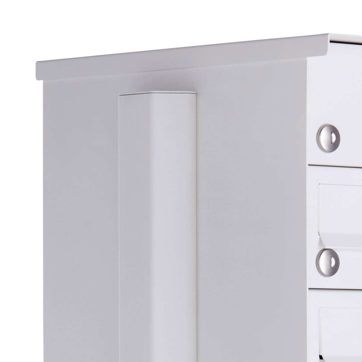 6er 2x3 Standbriefkastenanlage Design BASIC Plus 385XP ST-T - LED Beschriftung - RAL nach Wahl
