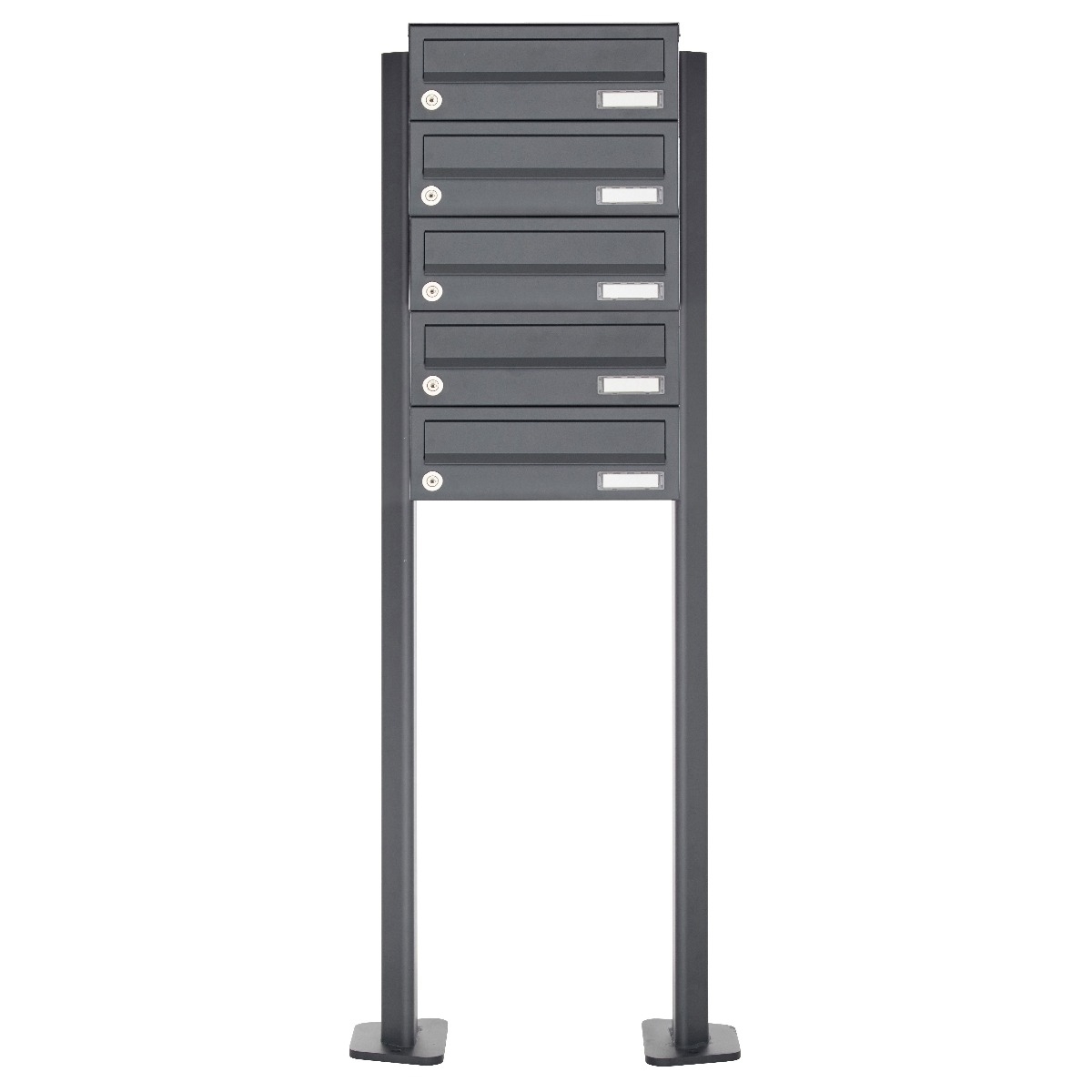 5 letterbox system freestanding Design BASIC 385P-7016 ST-T - RAL 7016 anthracite grey