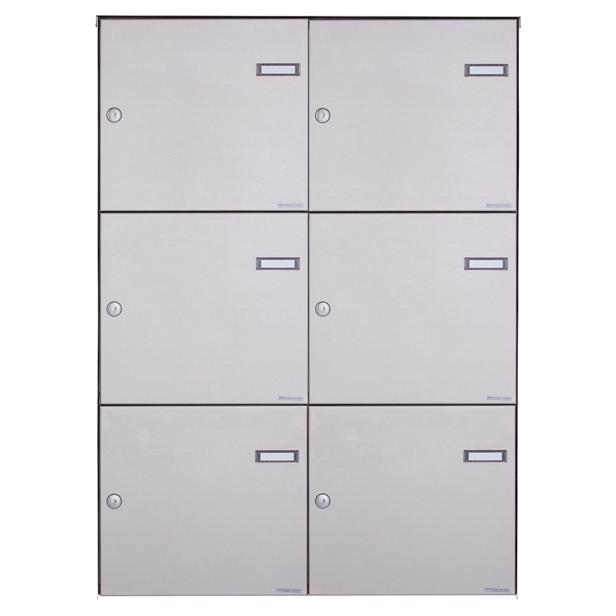 6er 2x3 stainless steel fence letterbox BASIC Plus 382XZ - removal from the rear