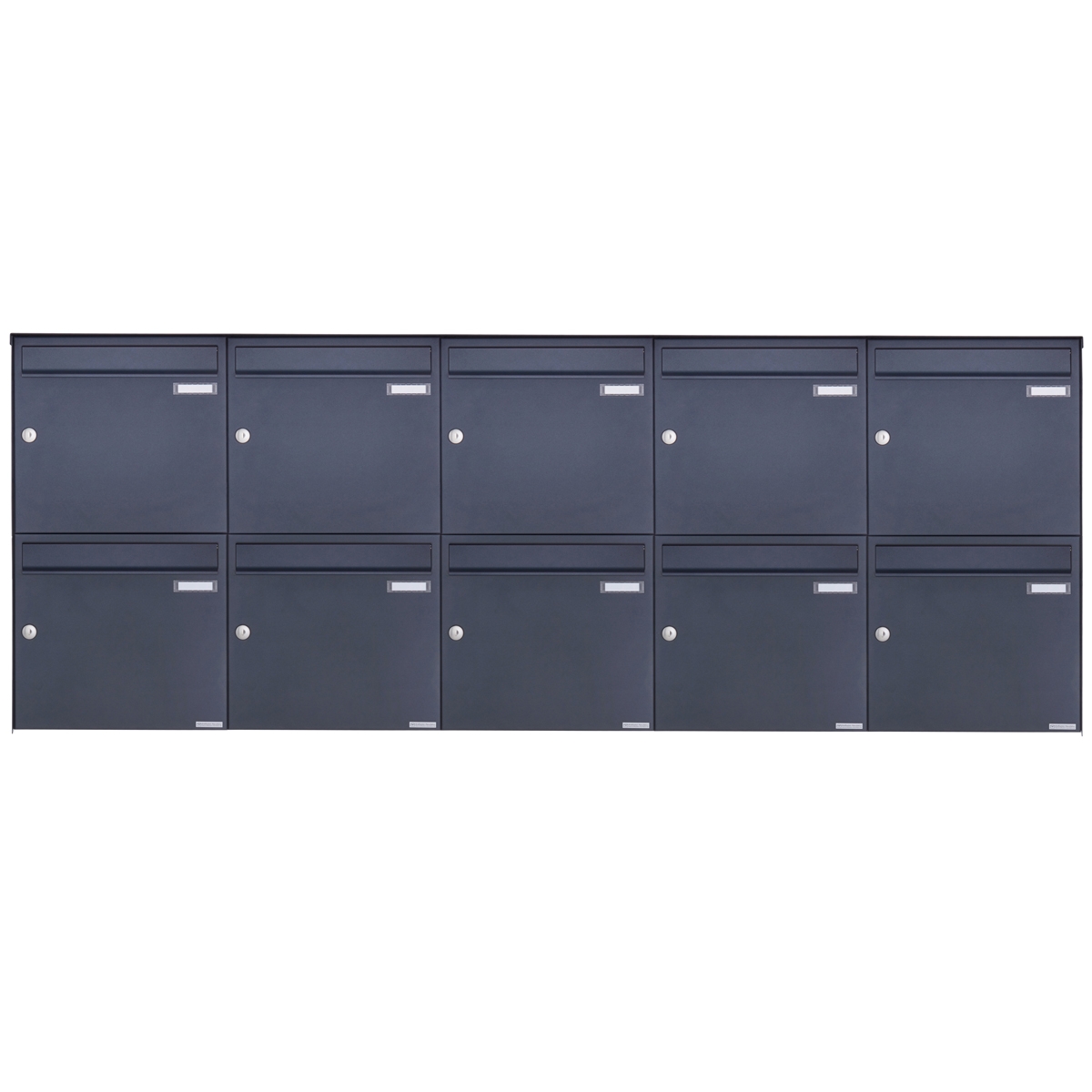 10er 2x5 Edelstahl Aufputz Briefkasten Design BASIC Plus 382XA AP - RAL nach Wahl 10er 2x5 Edelstahl Aufputz Briefkasten Design BASIC Plus 382XA AP - RAL nach Wahl