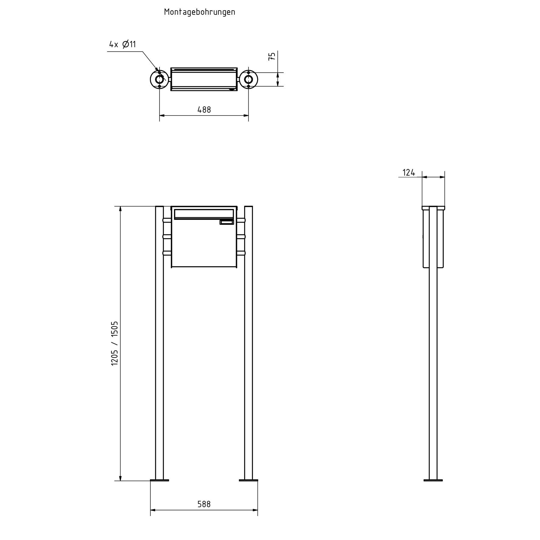 Cassetta per le lettere per recinzione a libera installazione Design BASIC Plus 381XZ ST-R - acciaio inox lucido Cassetta per le lettere per recinzione a libera installazione Design BASIC Plus 381XZ ST-R - acciaio inox lucido