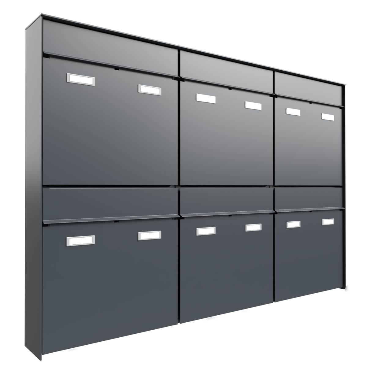 6er 3x2 Design surface-mounted letterbox system GOETHE AP - RAL of your choice