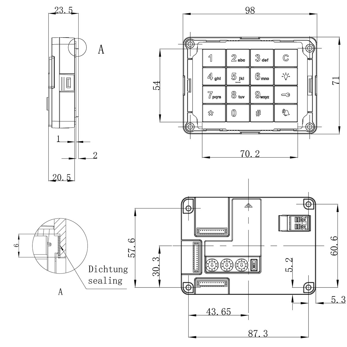 Busch-Jaeger keypad module stainless steel Busch-Jaeger keypad module stainless steel