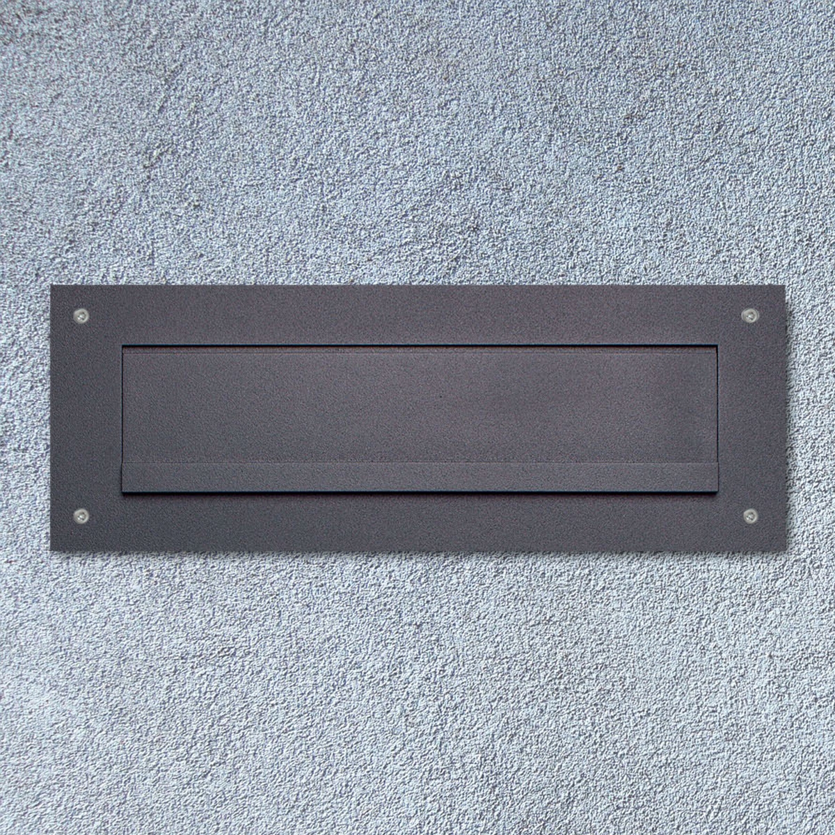 Stainless steel letter slot - RAL 7016 anthracite grey - slot 240x35mm - 300x115mm