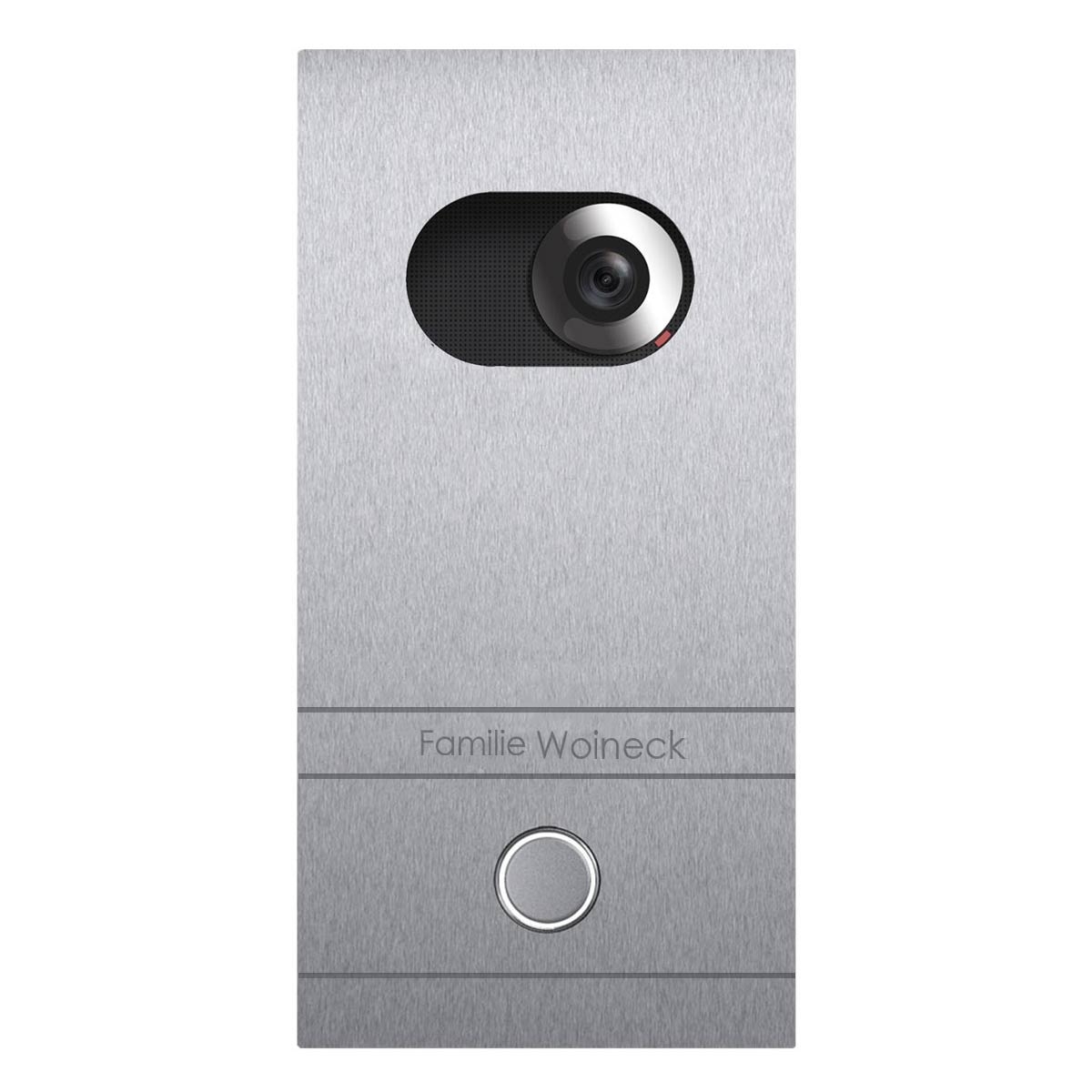 Stainless steel video door station DESIGNER 529S Elegance III - polished stainless steel - Comelit VIDEO complete set