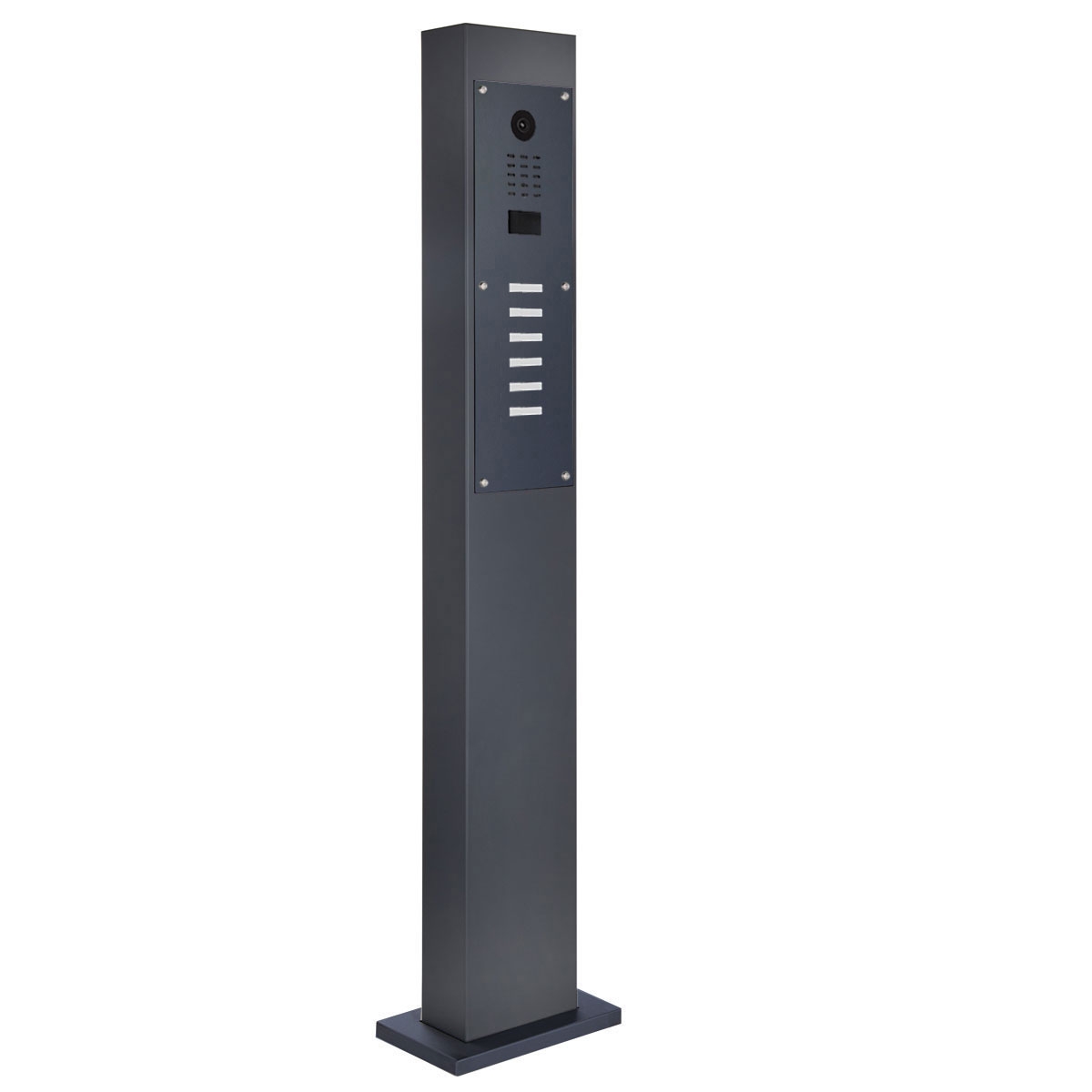 ee71dfaa8727a7ffa048ca5b1a152f44e128f651 6er Klingelstele Designer - Edelstahl V2A pulverbeschichtet mit DoorBird D2100E Video- Sprechanlage