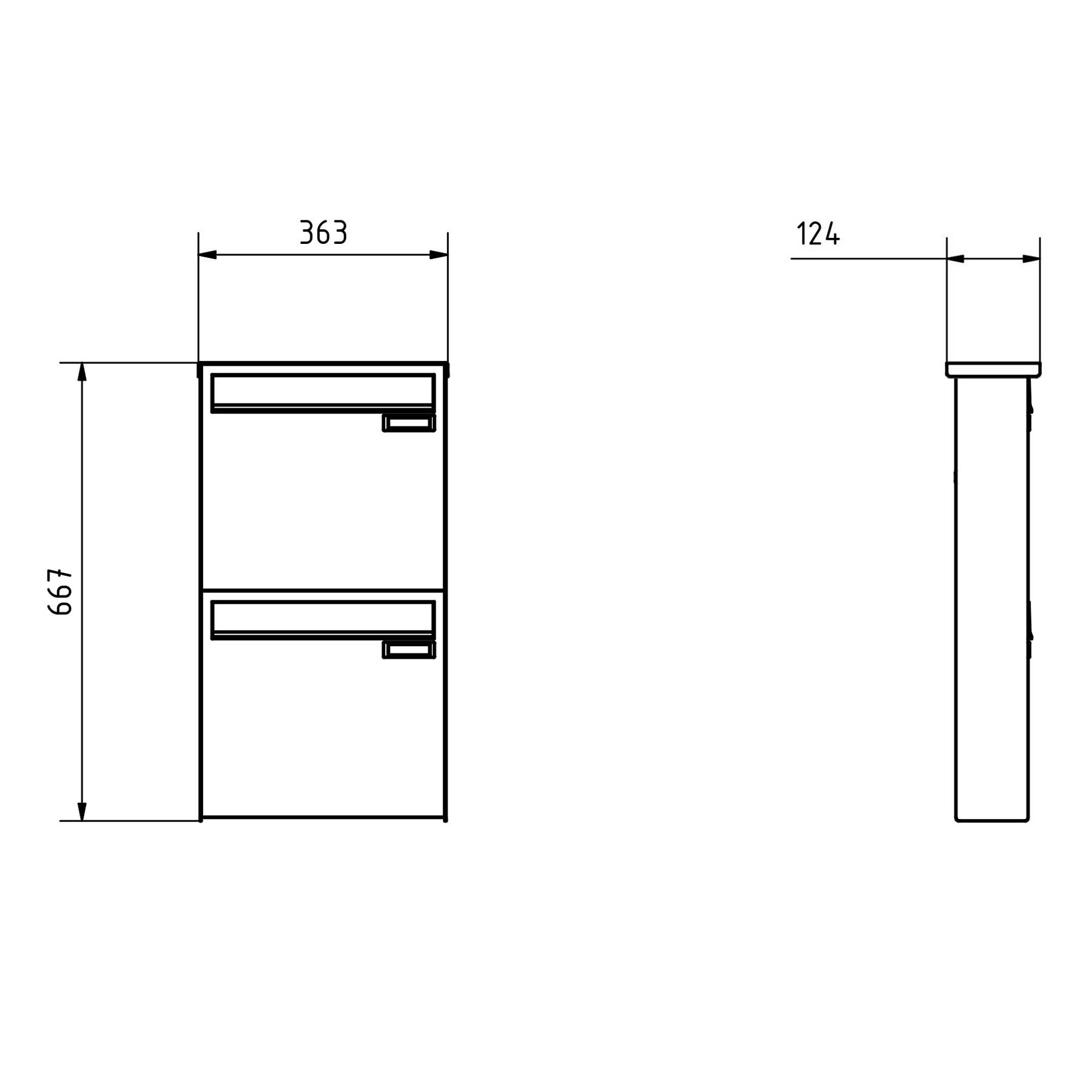 2er 1x2 Edelstahl Zaunbriefkasten BASIC Plus 382XZ - RAL nach Wahl - Entnahme rückseitig 2er 1x2 Edelstahl Zaunbriefkasten BASIC Plus 382XZ - RAL nach Wahl - Entnahme rückseitig