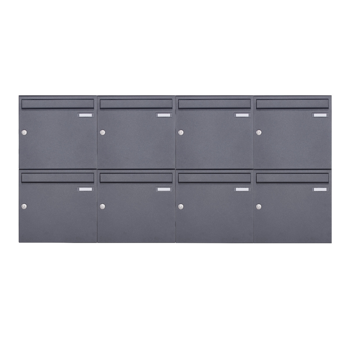 8er 4x2 Aufputz Briefkastenanlage Design BASIC 382A AP - DB703 eisenglimmer 8er 4x2 Aufputz Briefkastenanlage Design BASIC 382A AP - DB703 eisenglimmer