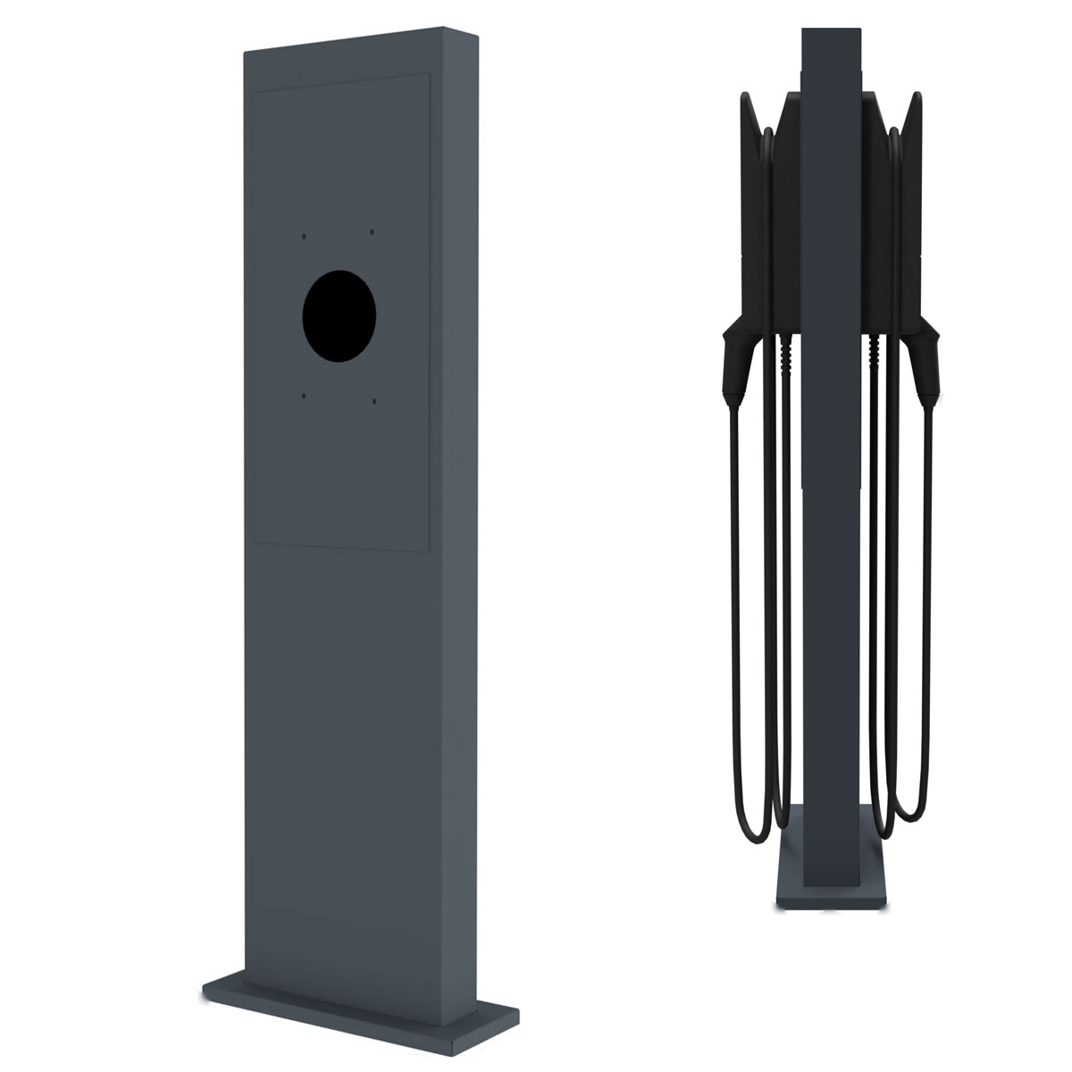 Edelstahl Stele GRIMM 605 für zwei Wallboxen - Individuelle Wallbox vorbereitet - RAL nach Wahl Edelstahl Stele GRIMM 605 für zwei Wallboxen - Individuelle Wallbox vorbereitet - RAL nach Wahl