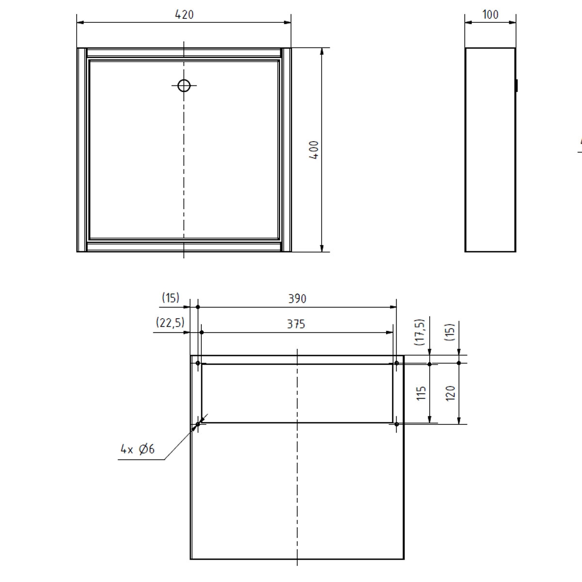 Cassetta per le lettere in acciaio inox per porte interne BIG - Adatta alla fessura per le lettere 410x140 mm Cassetta per le lettere in acciaio inox per porte interne BIG - Adatta alla fessura per le lettere 410x140 mm