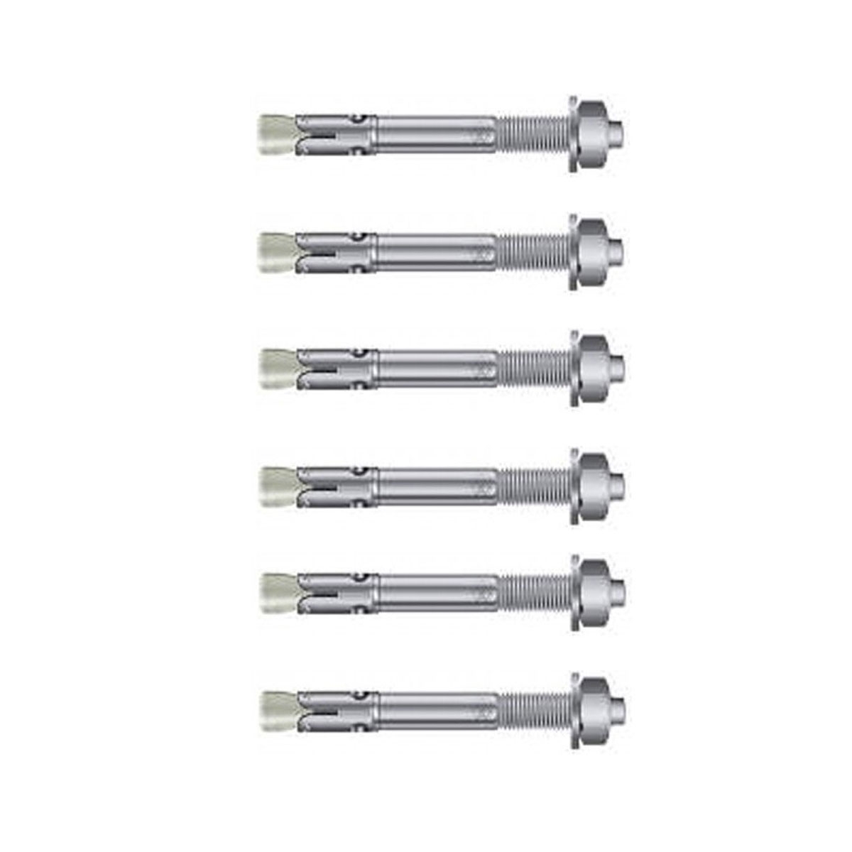 8bdb67ee4a2e5063936768809ebf00d0526c38d2 Set of 6 stainless steel V4A bolt anchors BZ plus A4, M10, total length 110mm