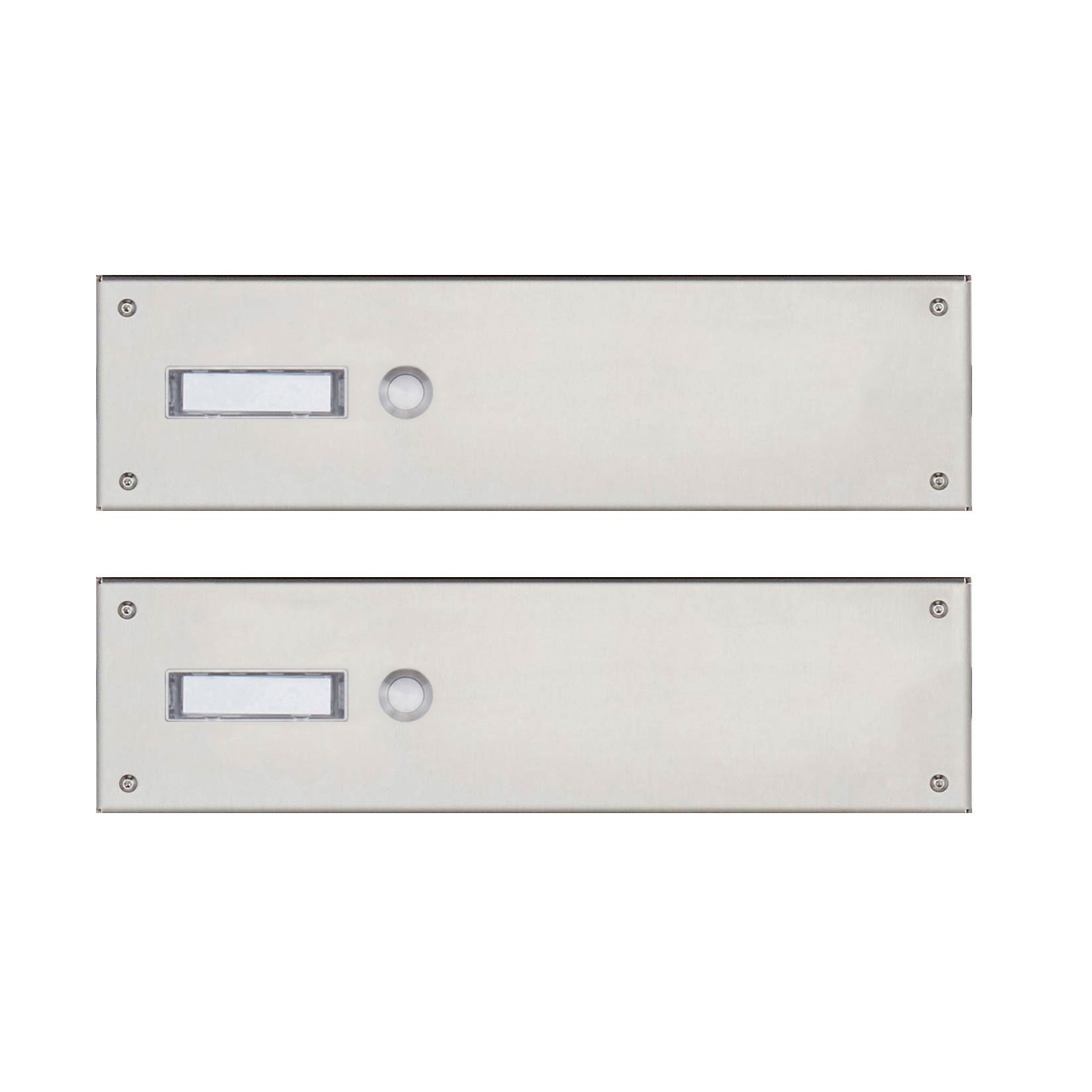 2 stainless steel panels 355x100 for 2 parties without speech perforation