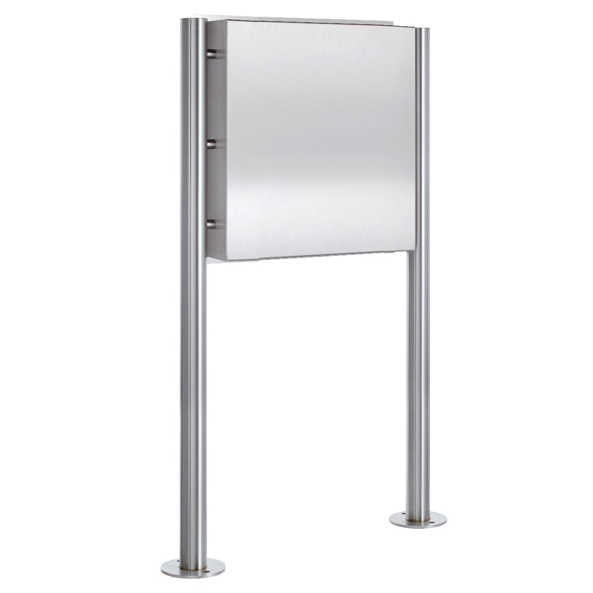 Stainless steel free-standing letterbox designer model BIG - Clean Edition - Lateral - RAL of your choice - INDIVIDUAL Stainless steel free-standing letterbox designer model BIG - Clean Edition - Lateral - RAL of your choice - INDIVIDUAL