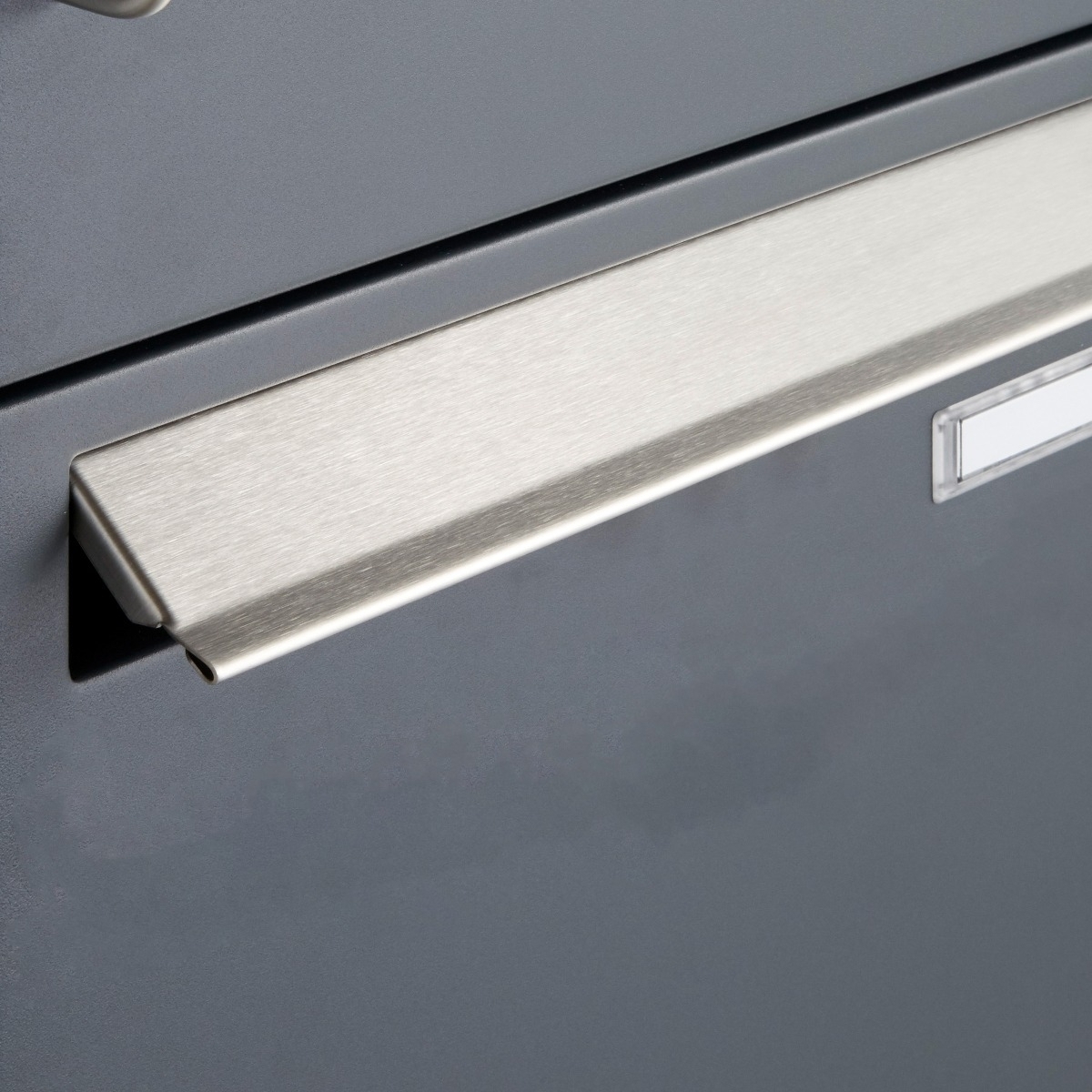 6er 3x2 Aufputz Briefkasten BASIC 382A AP mit Zeitungsfach - Edelstahl-RAL 7016 anthrazitgrau