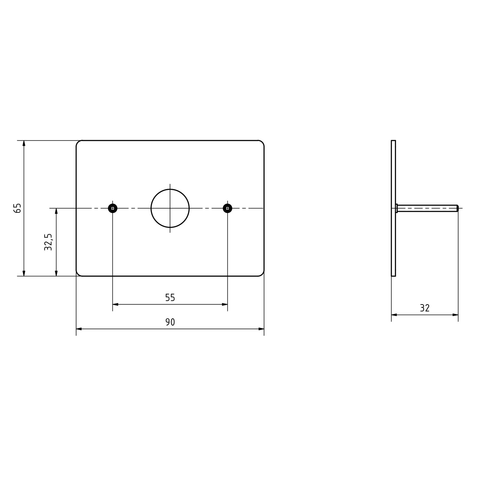 bd93338985c15115ea4a03f77cc8aa02953b5837 Campana in acciaio inox BASIC 421-9065 verniciata a polvere - RETTANGOLARE