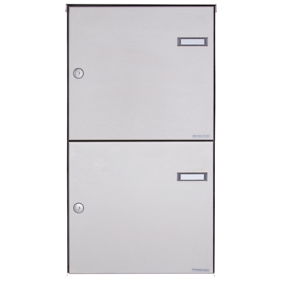 2er 1x2 stainless steel fence letterbox BASIC Plus 382XZ - removal from the rear 2er 1x2 stainless steel fence letterbox BASIC Plus 382XZ - removal from the rear