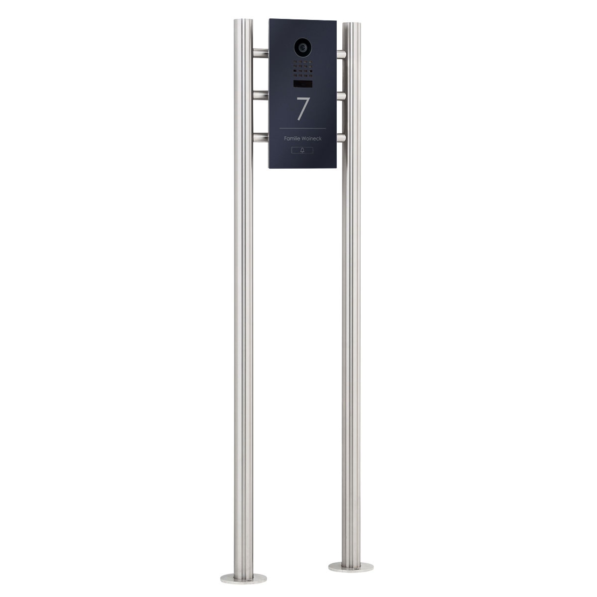 ef3c13599db8d419e20d286676e00532e13b5df7 Stainless steel video stele DESIGNER 529S ST-R Elegance I with DoorBird D1100E - RAL of your choice