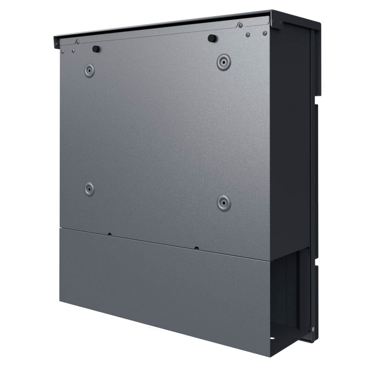 Briefkasten KANT mit Zeitungsfach - Design 2 - RAL 7016 anthrazitgrau Briefkasten KANT mit Zeitungsfach - Design 2 - RAL 7016 anthrazitgrau