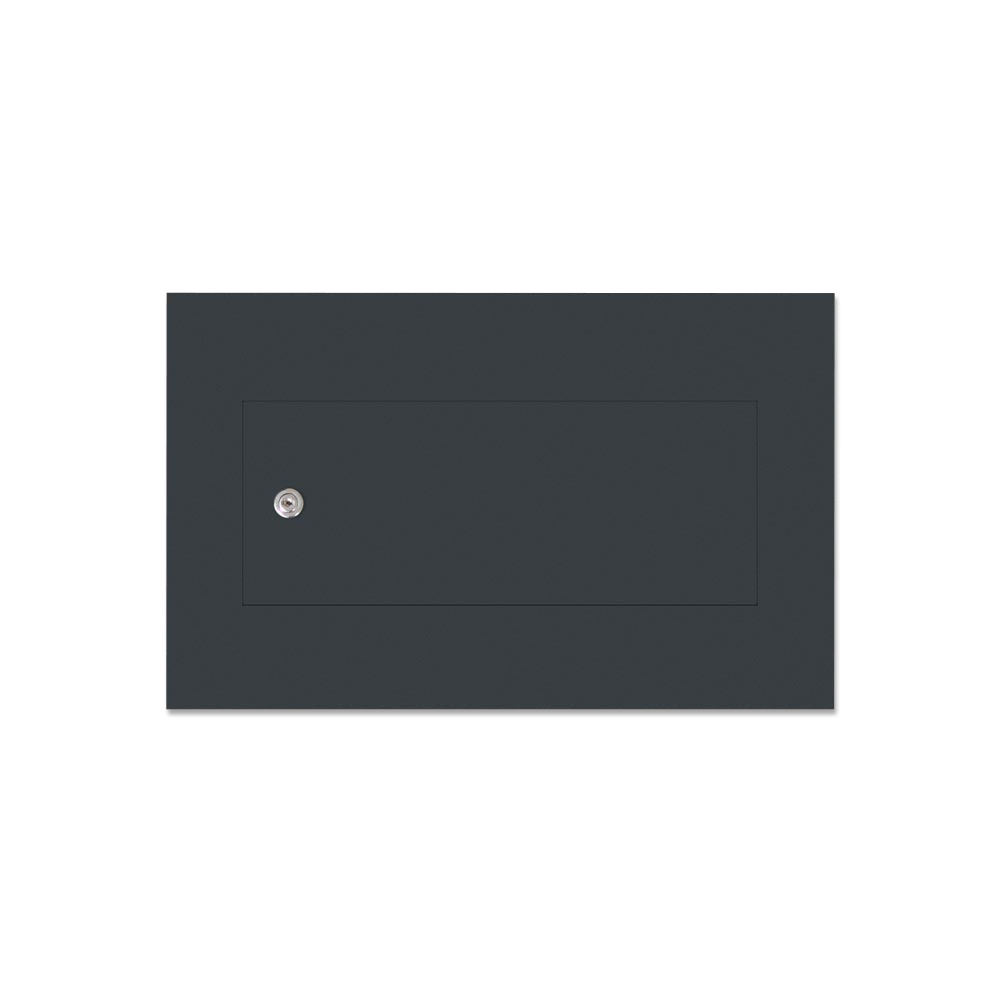 Stainless steel wall conduct letterbox designer model - RAL 7016 anthracite grey - GIRA System 106 - 3-gang prepared Stainless steel wall conduct letterbox designer model - RAL 7016 anthracite grey - GIRA System 106 - 3-gang prepared