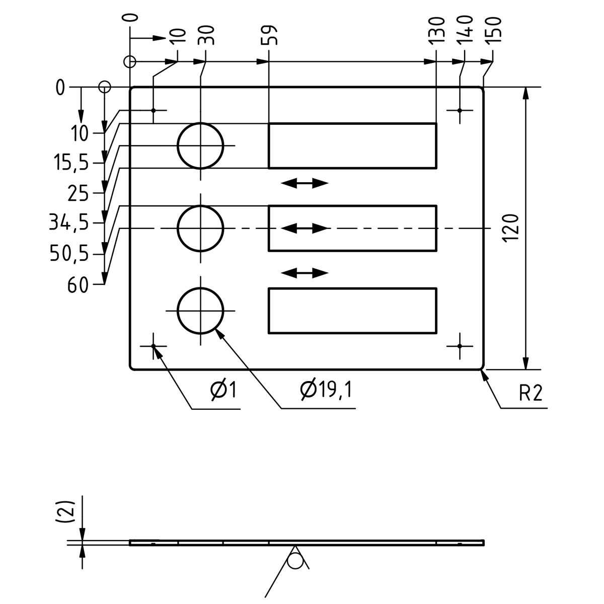 74be010021f472543bf3aff16181481be8da4224 Edelstahl Klingelplatte 150x120 BASIC 421 pulverbeschichtet mit Namensschild - 3 Parteien