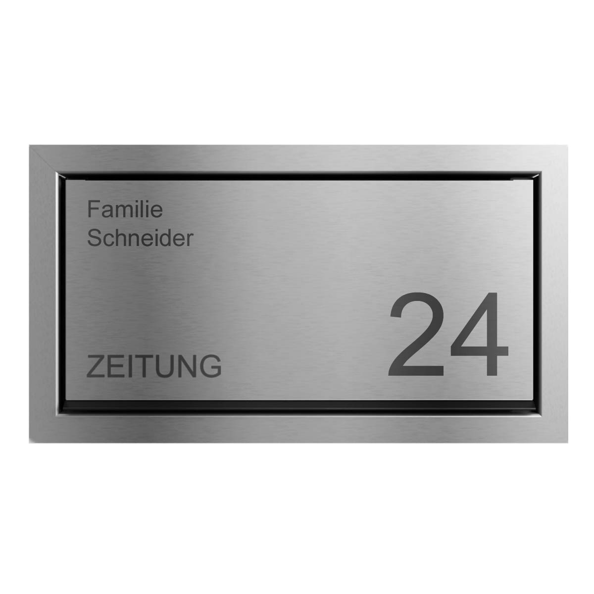 8bbdfb7100abd1e537de5db7e6277d13afd4656a Design flush-mounted newspaper box GOETHE UP - polished V2A stainless steel