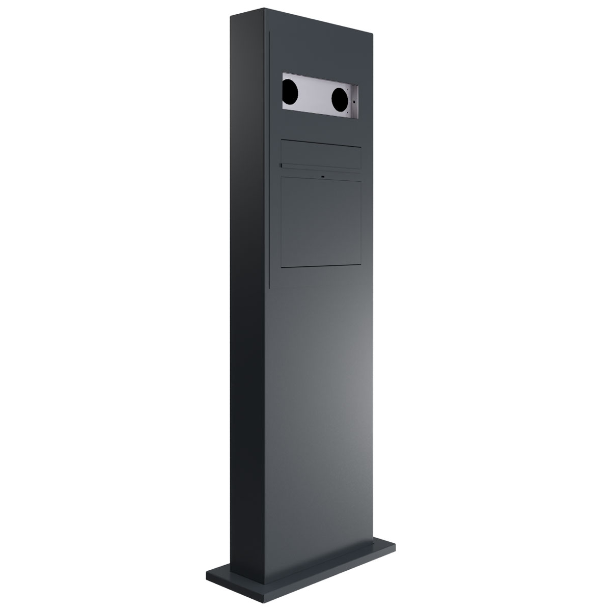 Design Briefkastenstele GRIMM - Farbe nach Wahl - GIRA System 106 - 3-fach vorbereitet