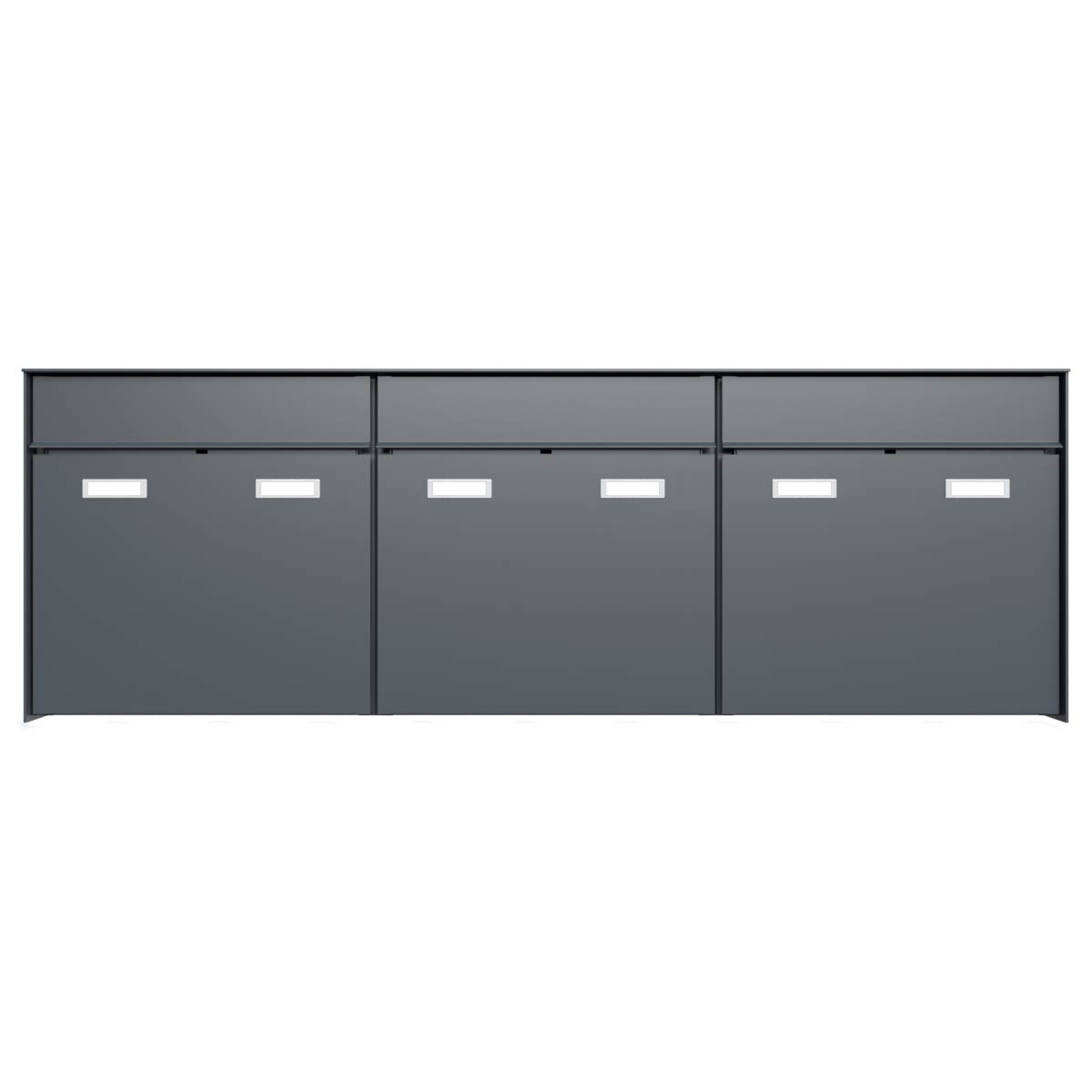 3er 3x1 Design surface-mounted letterbox system GOETHE AP - RAL of your choice 3er 3x1 Design surface-mounted letterbox system GOETHE AP - RAL of your choice