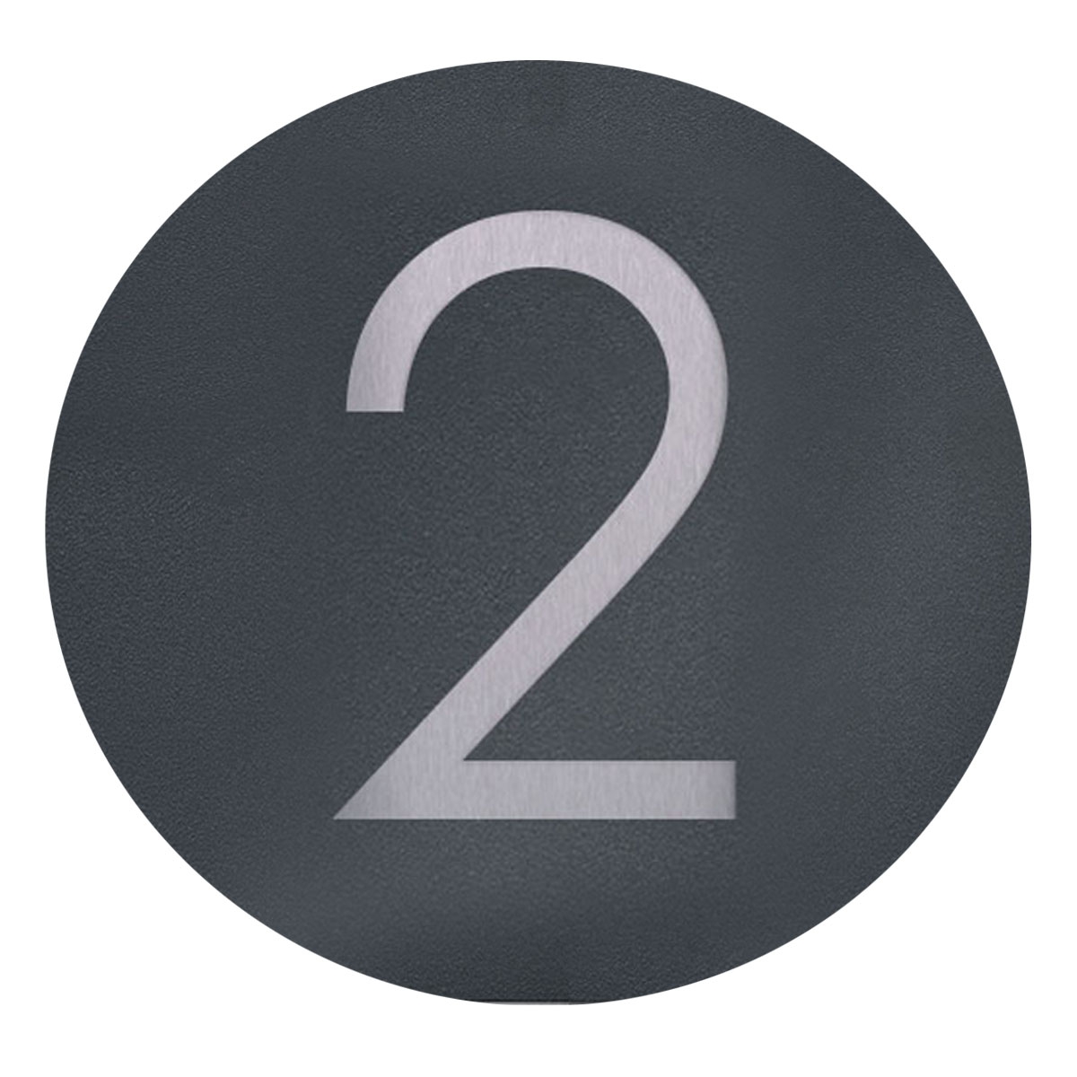 53b5e584463d2387d6cc0786424586e635d3d7a4 Edelstahl Hausnummer Schild Elegance 423A D=225 - RAL nach Wahl