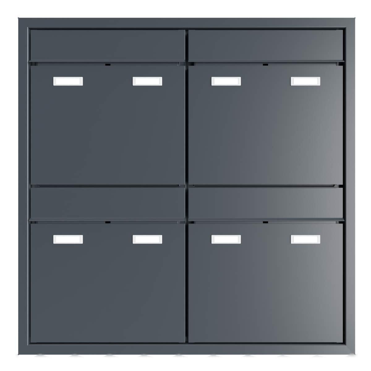 4er 2x2 design flush-mounted letterbox system GOETHE UP - RAL of your choice 4er 2x2 design flush-mounted letterbox system GOETHE UP - RAL of your choice