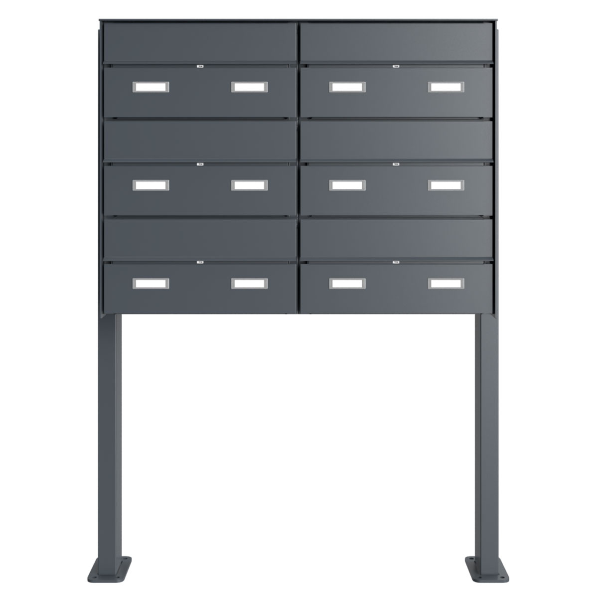 6er 2x3 letterbox system free-standing GOETHE ST-Q-400 - RAL of your choice 6er 2x3 letterbox system free-standing GOETHE ST-Q-400 - RAL of your choice