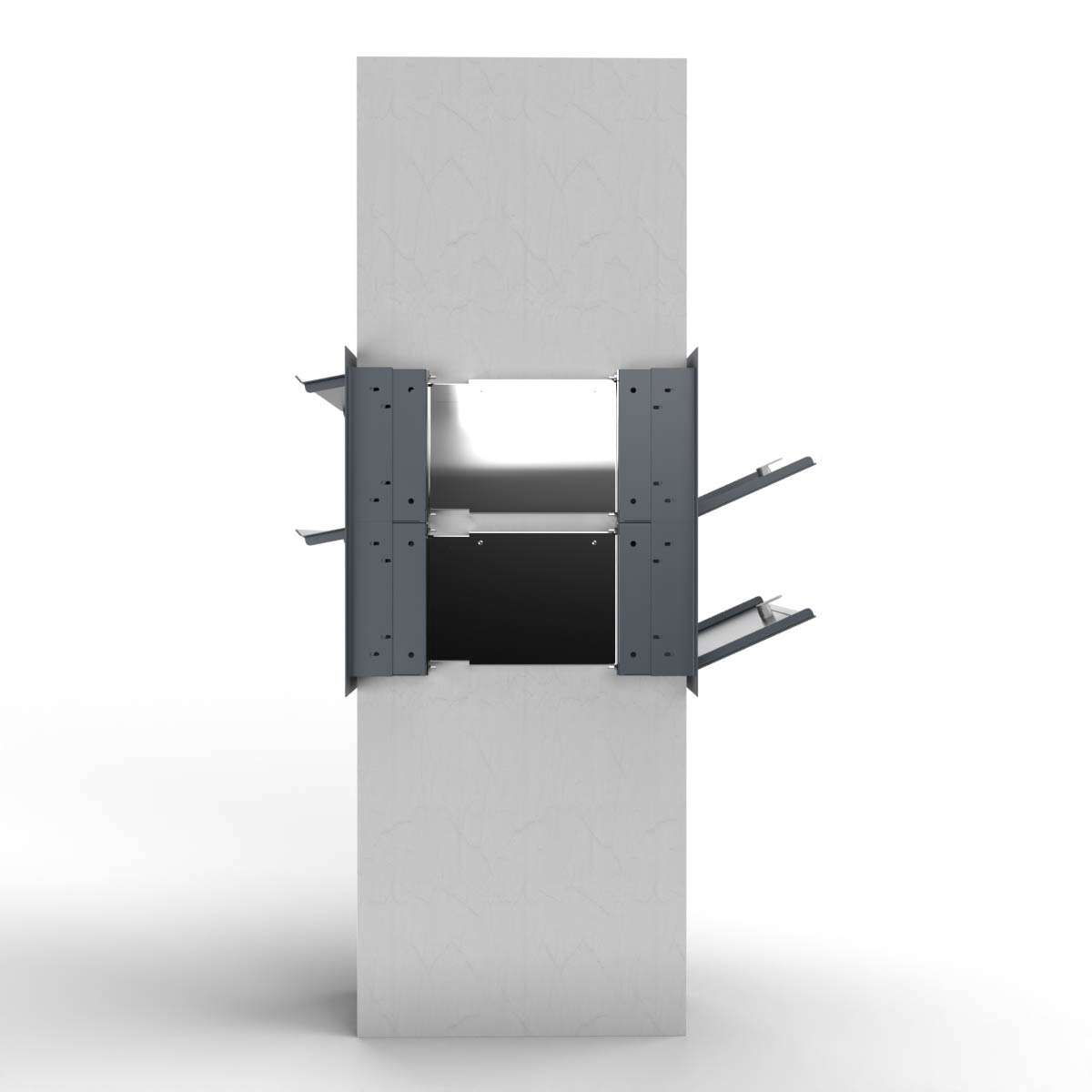 2-piece 1x2 design letterbox GOETHE MDW with nameplate - RAL of your choice 2-piece 1x2 design letterbox GOETHE MDW with nameplate - RAL of your choice