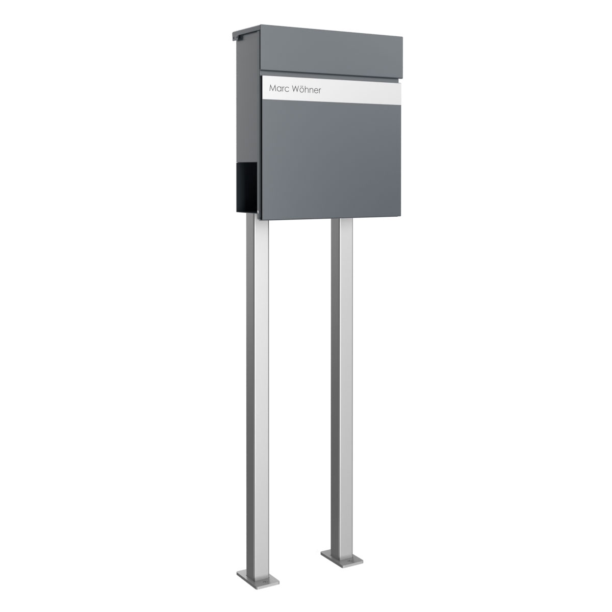 Boîte aux lettres sur pied KANT Edition avec porte-journaux - Design Elegance 2 - RAL 7016 gris anthracite Boîte aux lettres sur pied KANT Edition avec porte-journaux - Design Elegance 2 - RAL 7016 gris anthracite