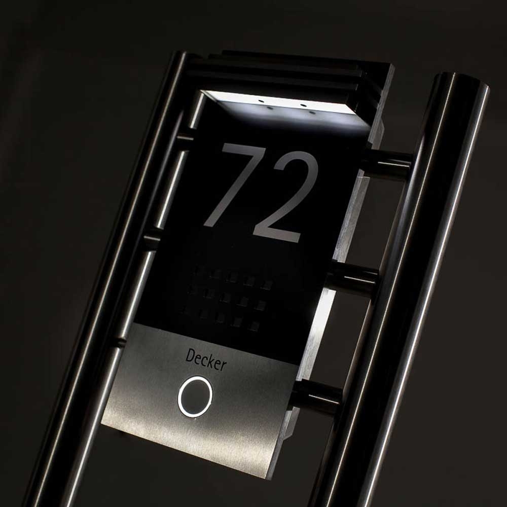 87bd4e96e04cc6238c35da2623758fc493e039c3 Stainless steel doorbell stele DESIGNER ST-R in titanium look