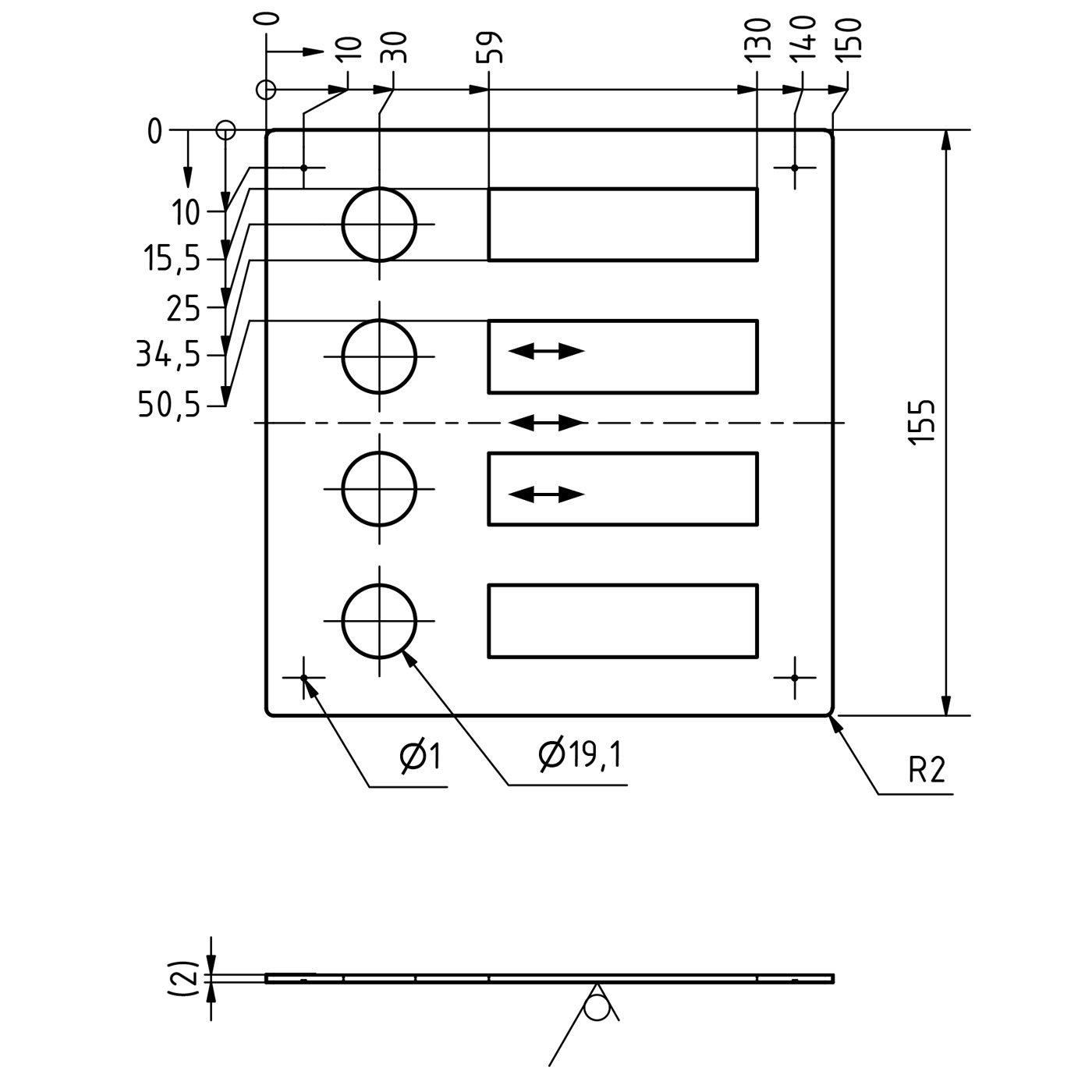 514b4df01ee114d54240ac06ddc0023b74739eff Edelstahl Klingelplatte 150x155 BASIC 422 mit Namensschild - 4 Parteien