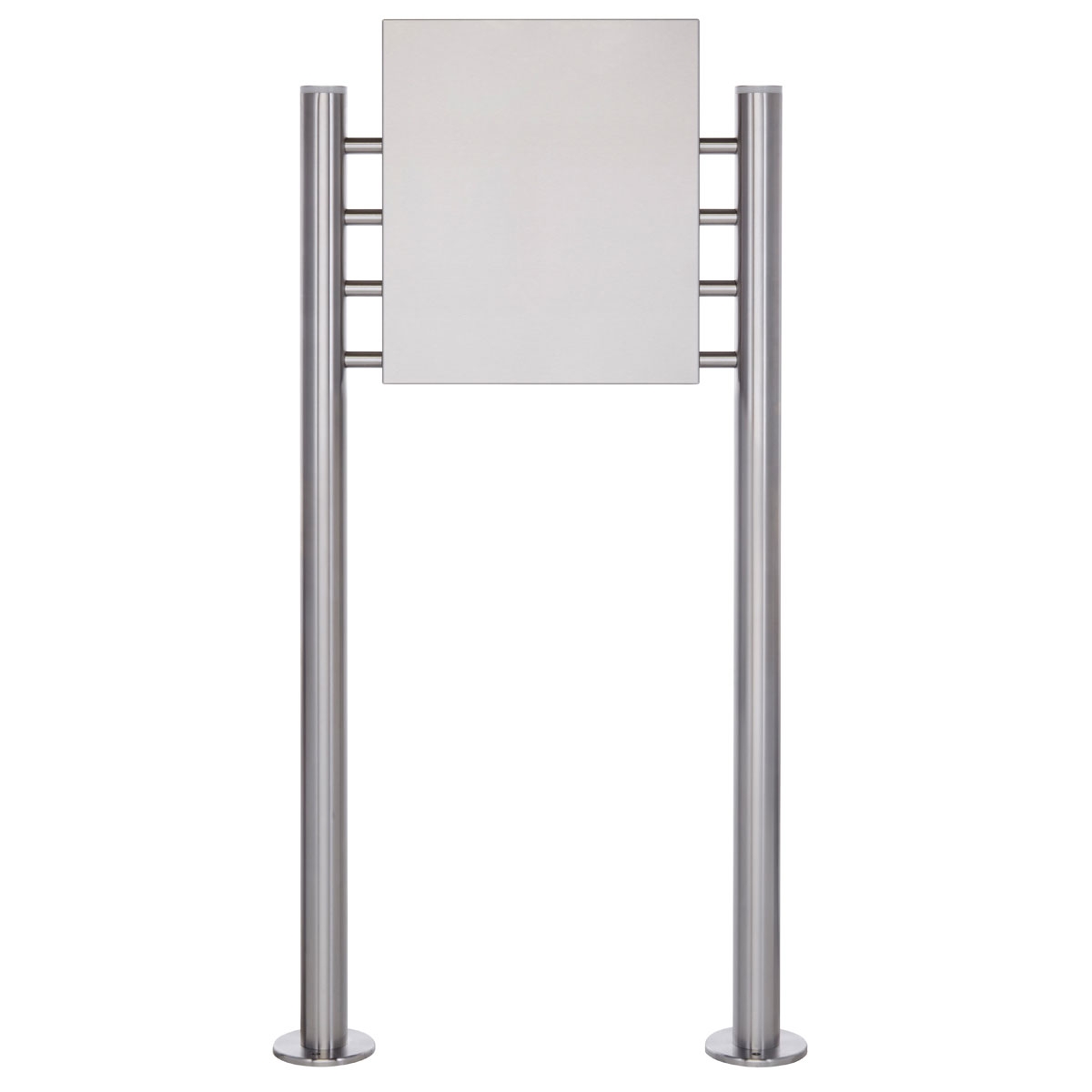 cbe89c878157406dc09ced1383314ebf23f4d380 Free-standing sign BASIC 390ES - Stainless steel stand elements - Stainless steel sheet 400x457 one-sided